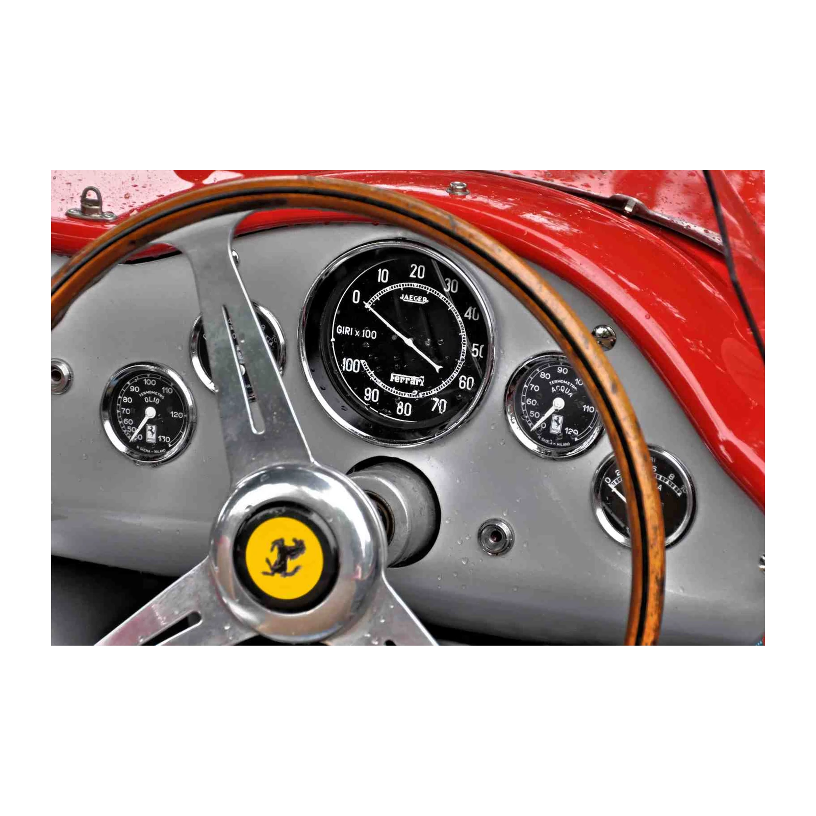 Vintage Ferrari Dashboard Wall Art