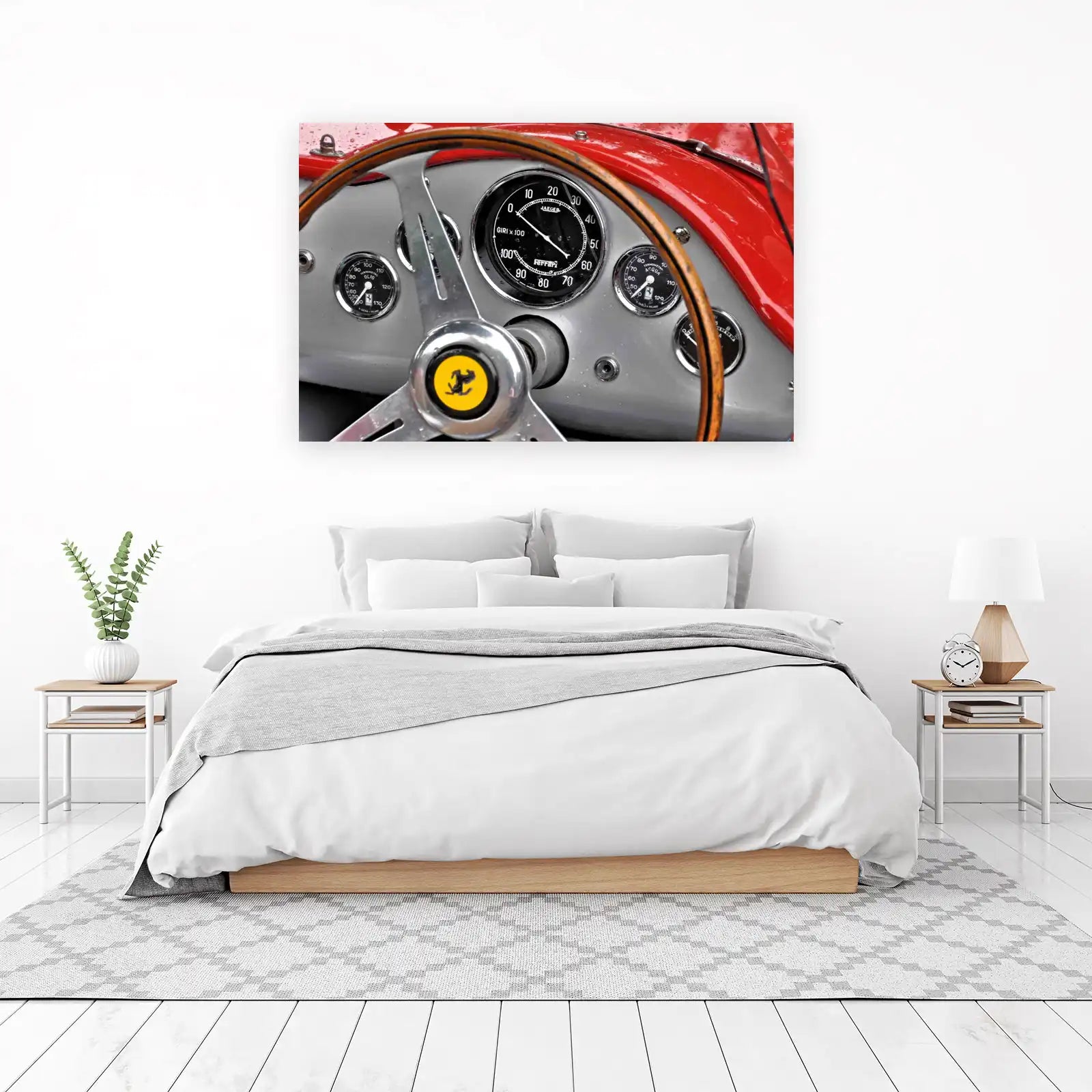 Vintage Ferrari Dashboard Wall Art