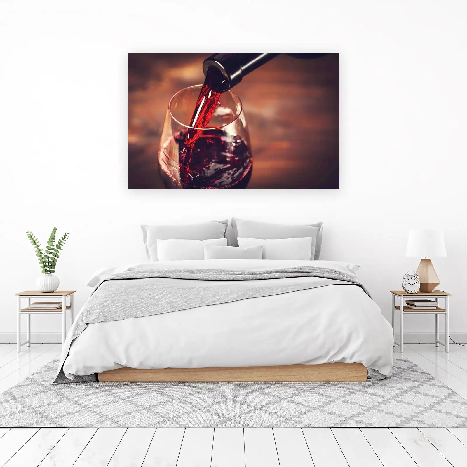 Elegant Red Wine Pour Wall Art