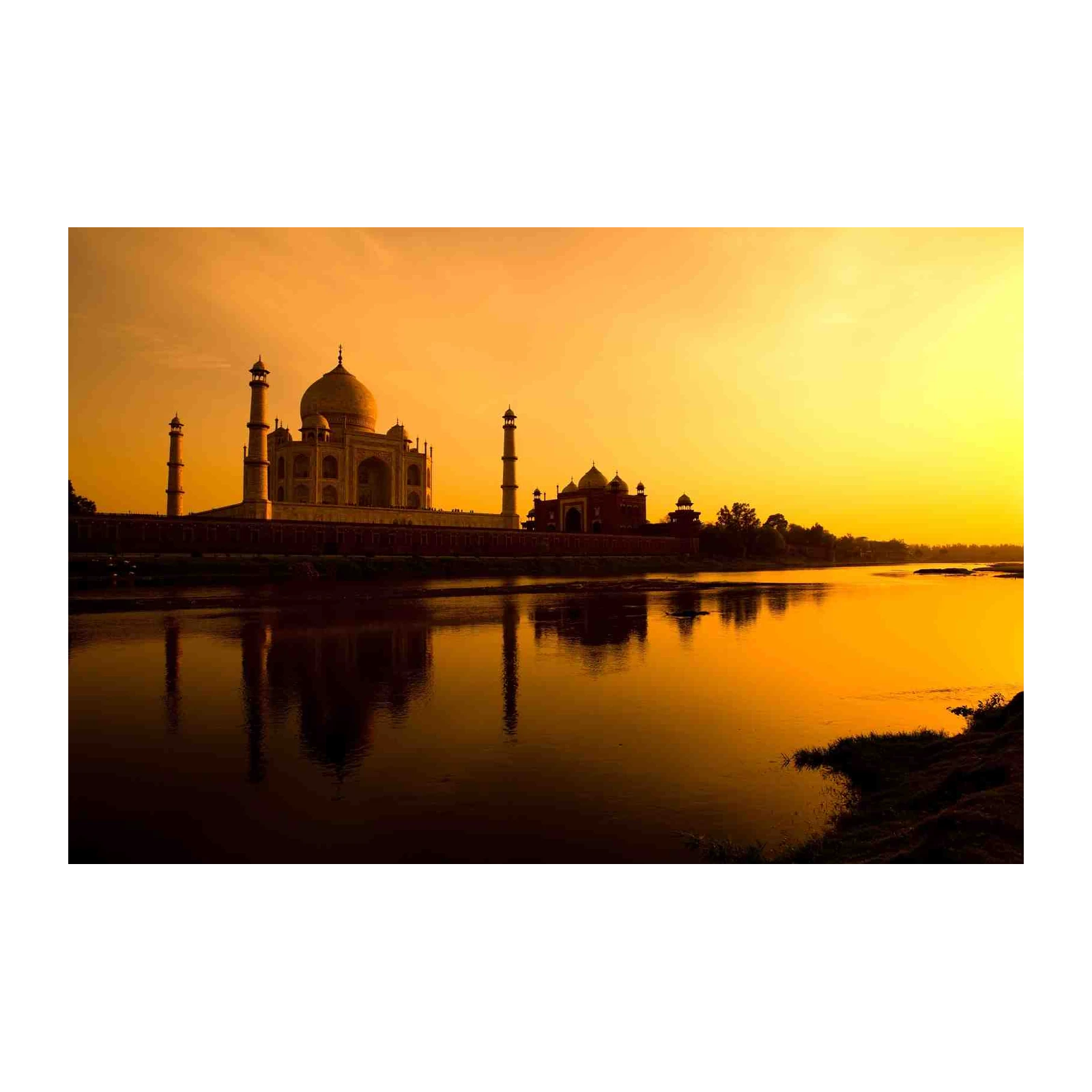 Majestic Taj Mahal Sunset Wall Art Wall Art