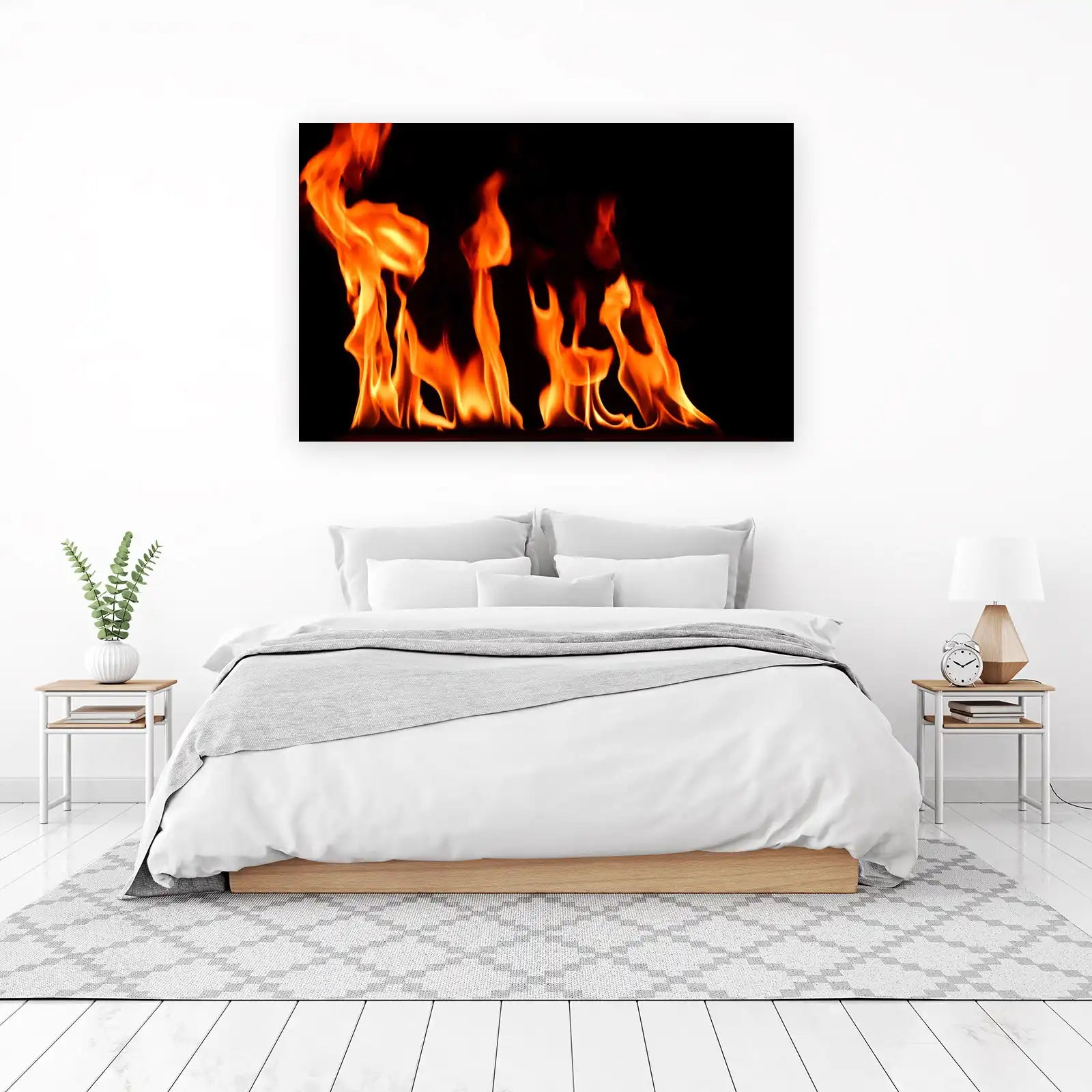 Fiery Flames Abstract Art Wall Art