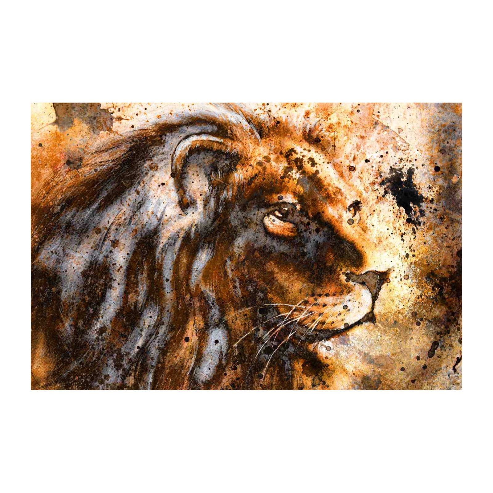 Majestic Lion Roar Textured Wall Art
