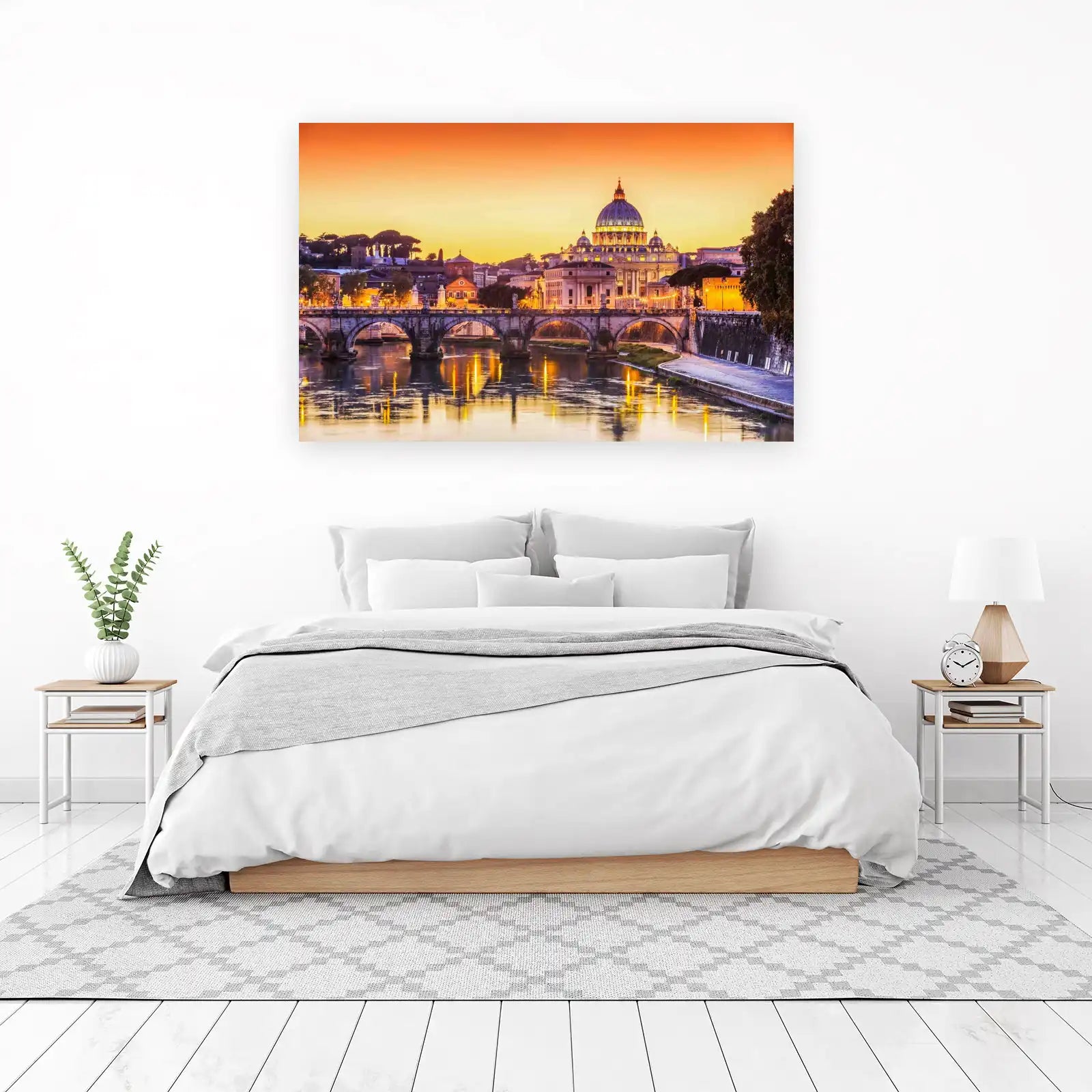 Vatican City Sunset Ponte Sant'Angelo Wall Art