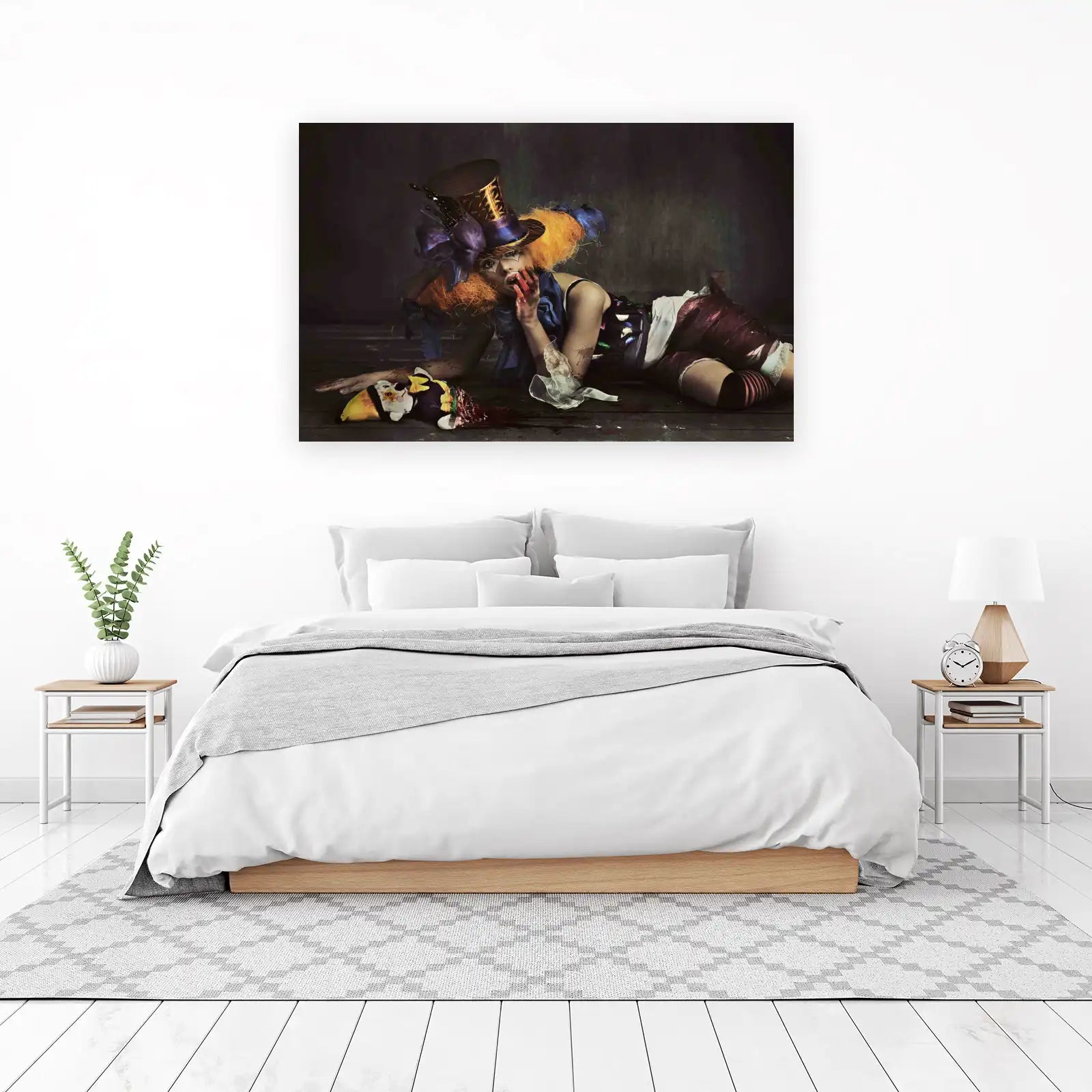 Gothic Clown Horror Art Wall Art
