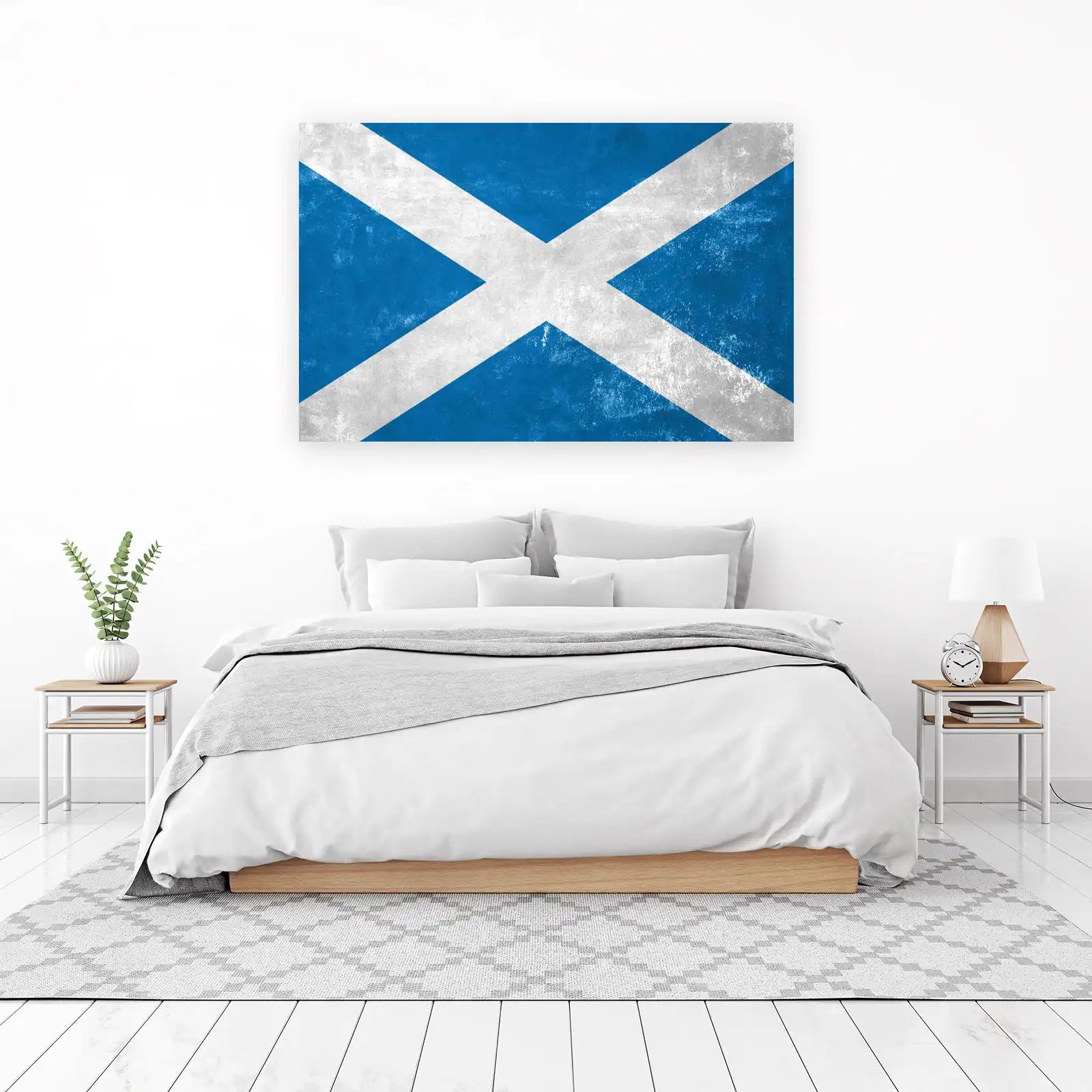 Vintage Scotland Flag Textured Wall Art