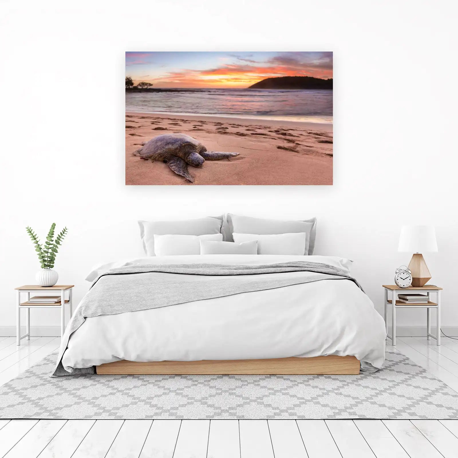 Serene Sunset Turtle Beach Wall Art
