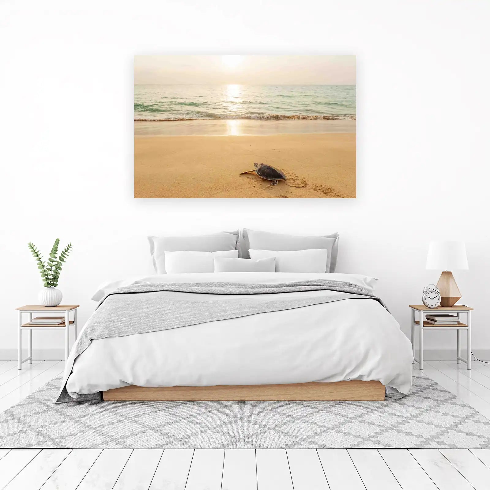 Serene Turtle Beach Sunset Wall Art