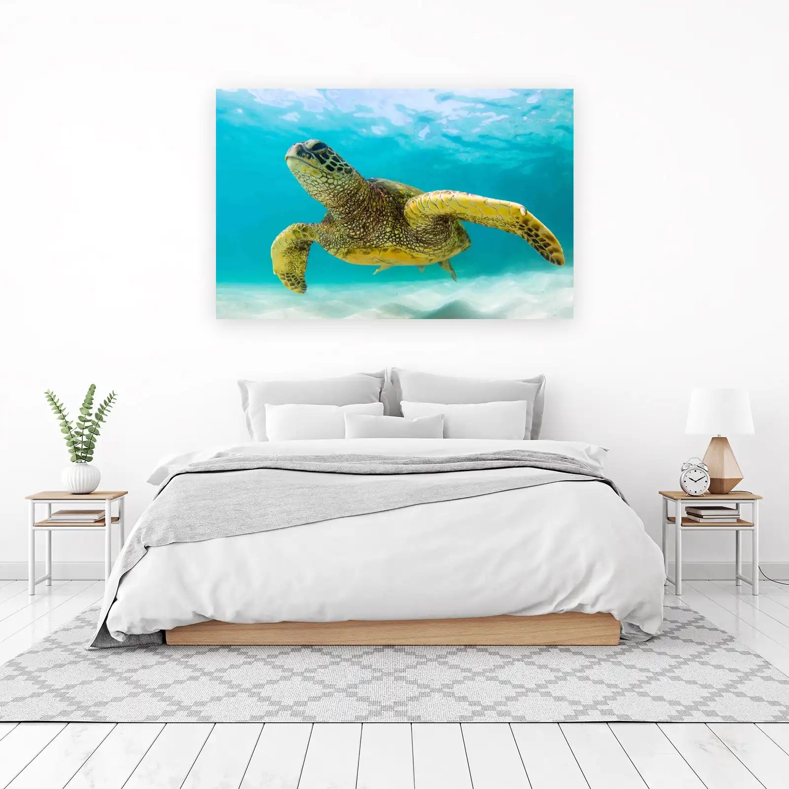 Majestic Sea Turtle Ocean Underwater Wall Art