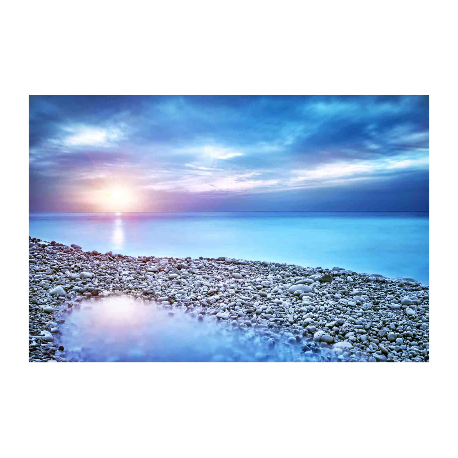 Serene Beach Sunrise Coastal Wall Art