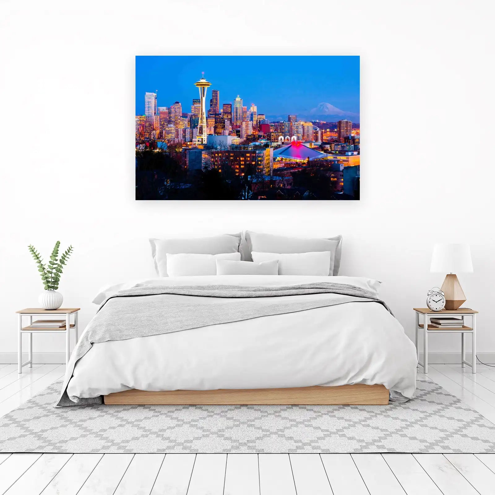 Seattle Skyline at Twilight Wall Art
