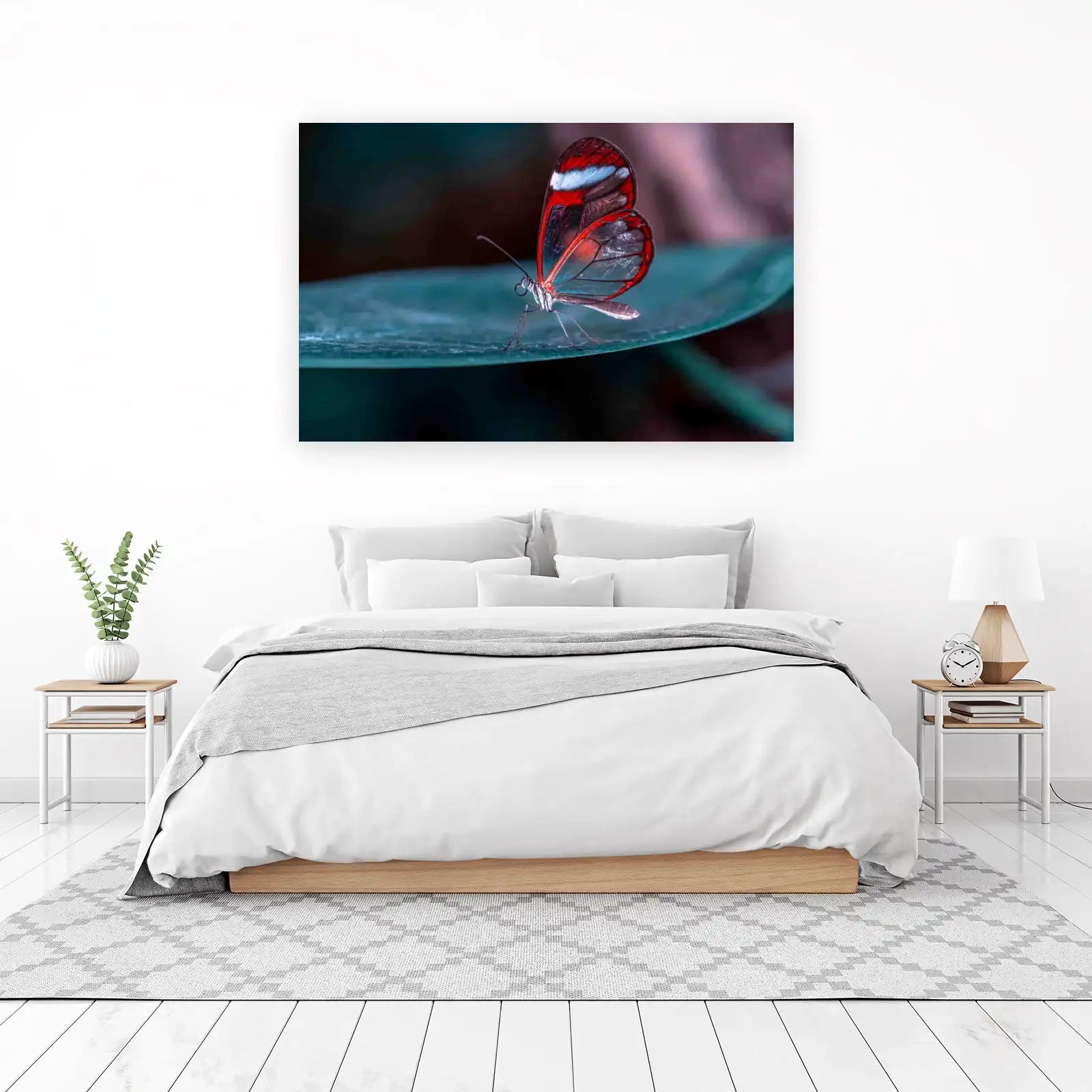 Glasswing Butterfly Nature Art Wall Art
