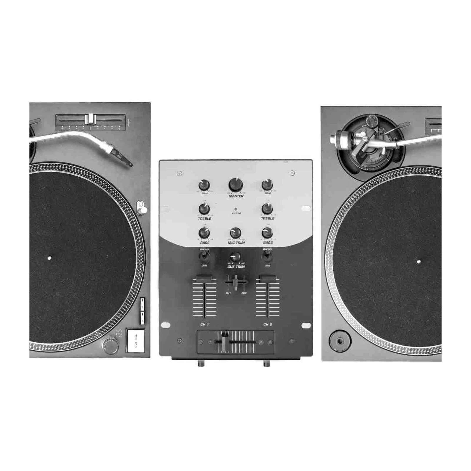 Retro DJ Turntables & Mixer Wall Art