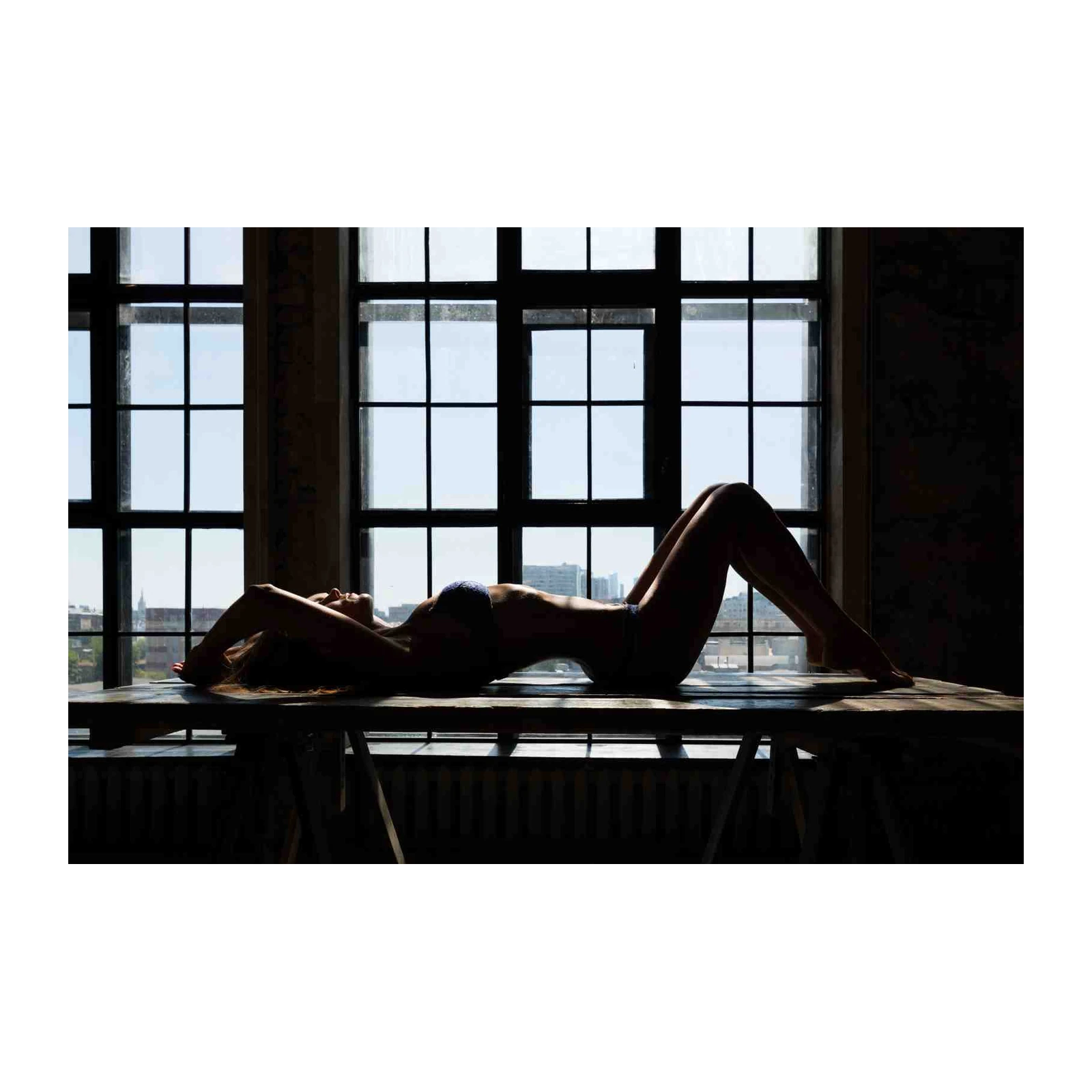 Silhouette of Beauty Window Wall Art