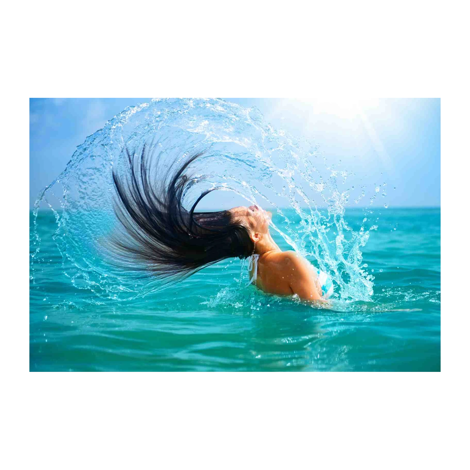 Ocean Splash Hair Flip Wall Art