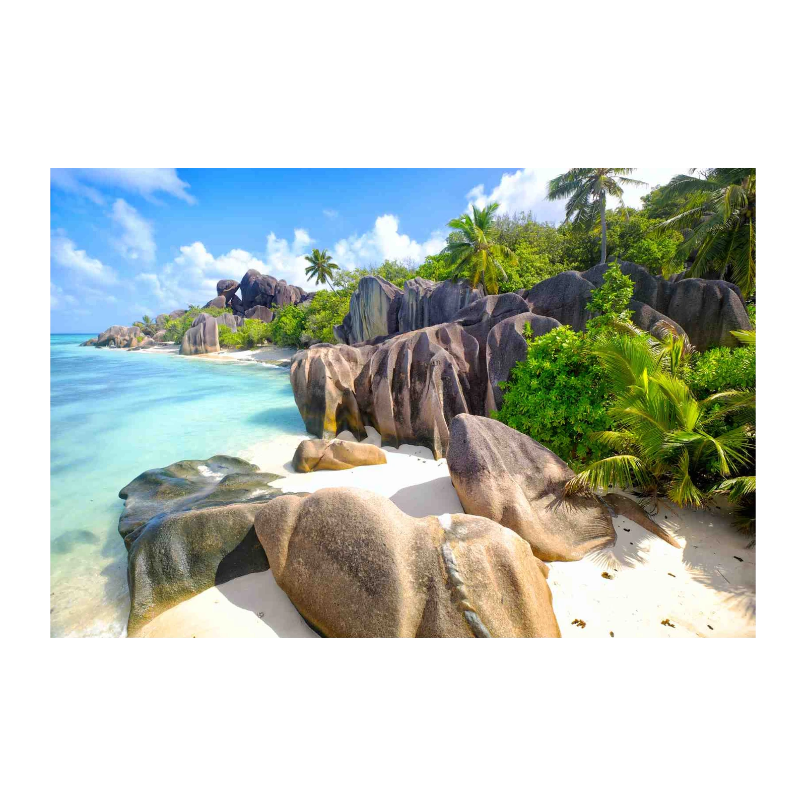 Tropical Paradise Beach Rocks Wall Art