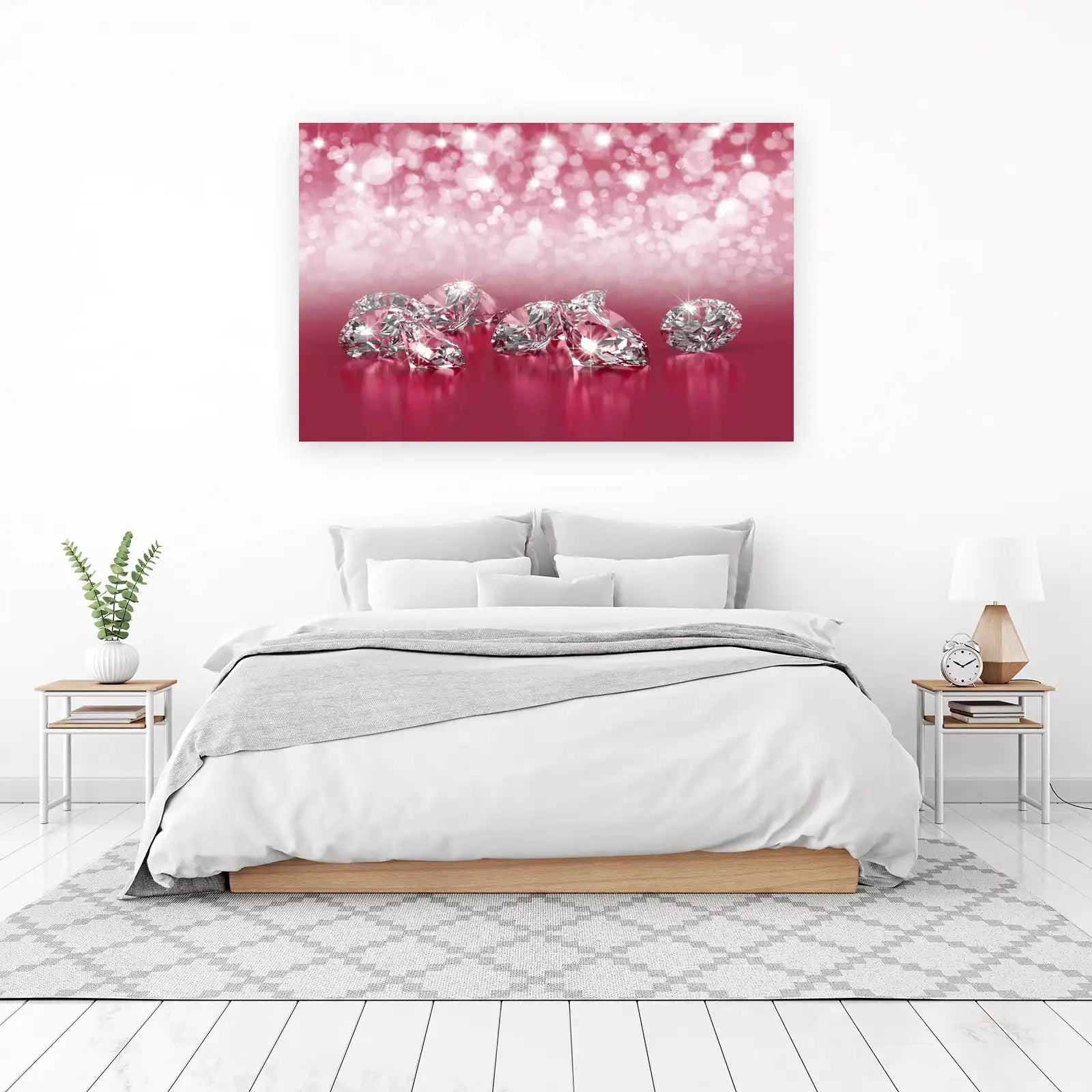 Sparkling Diamonds Luxury Pink Wall Art