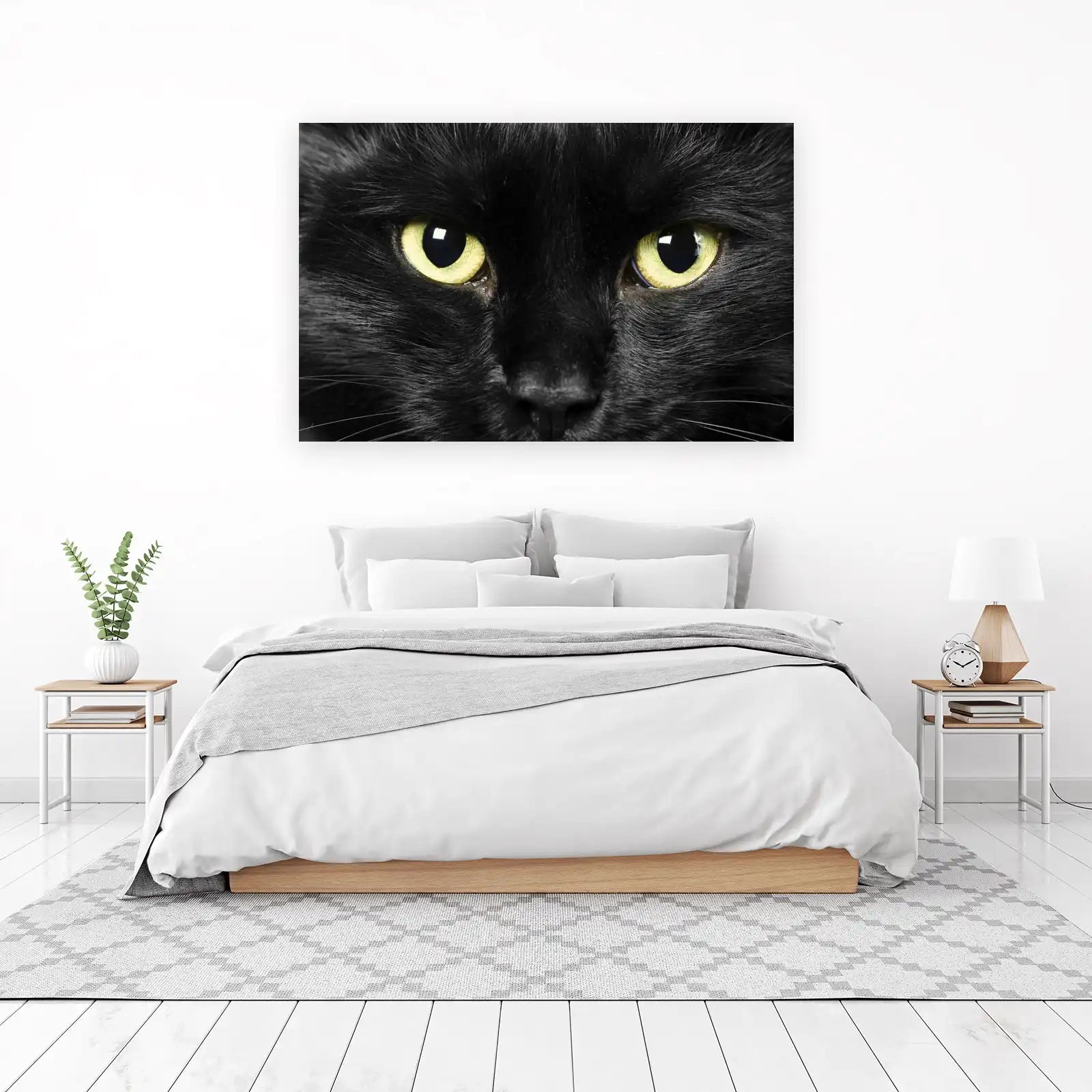 Mesmerizing Black Cat Eyes Wall Art