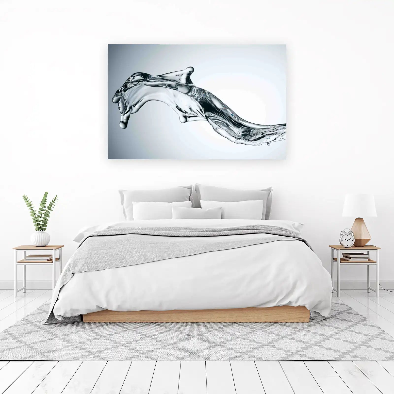 Dynamic Water Splash Abstract Wall Art