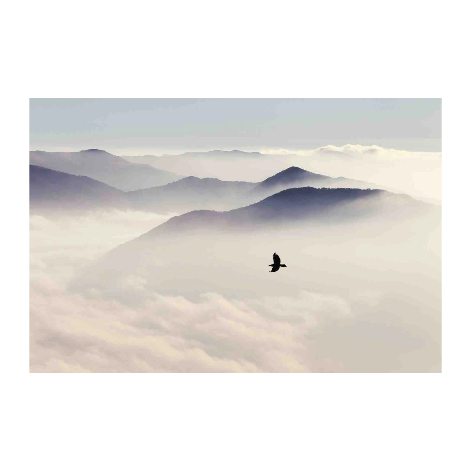 Misty Mountain Bird Wall Art