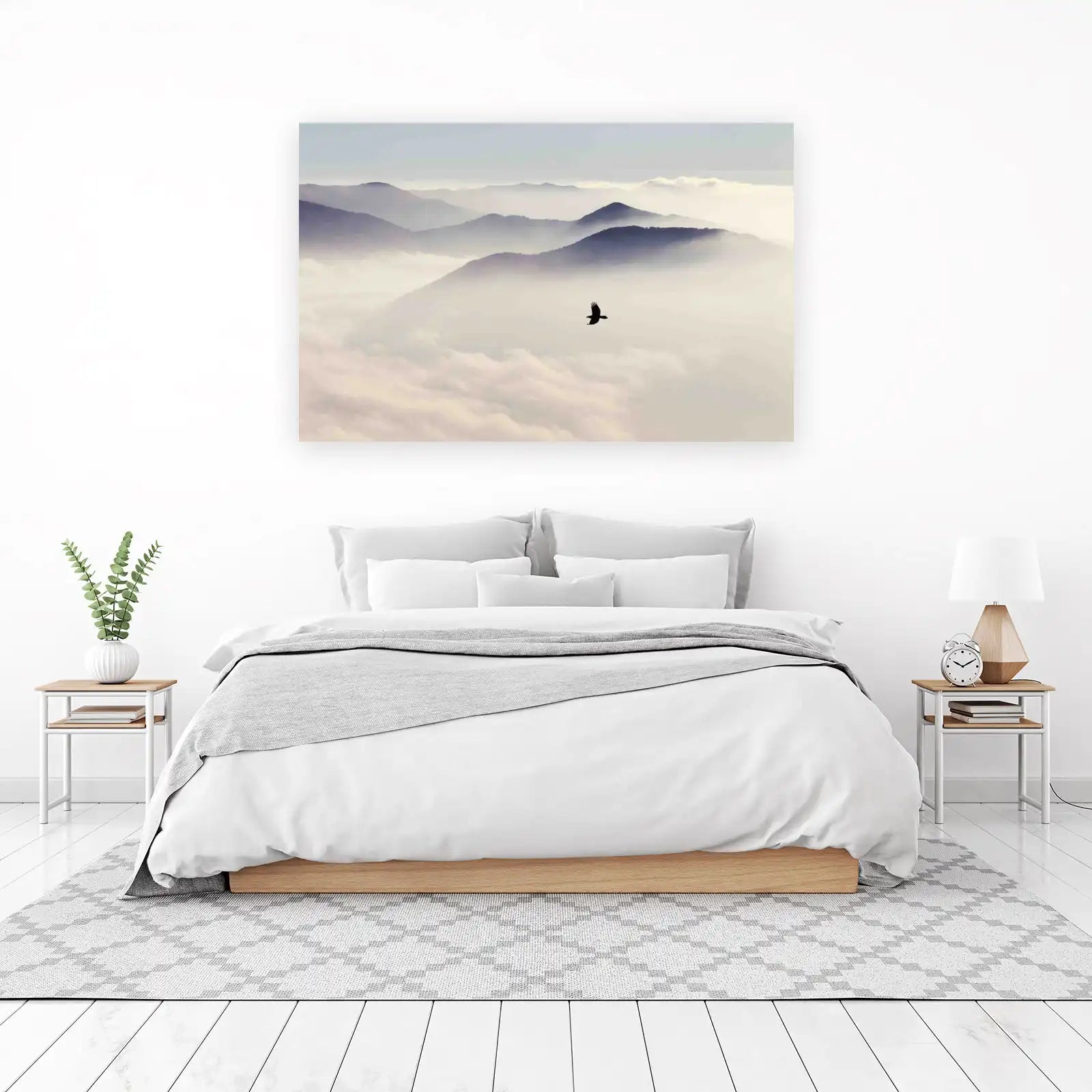 Misty Mountain Bird Wall Art