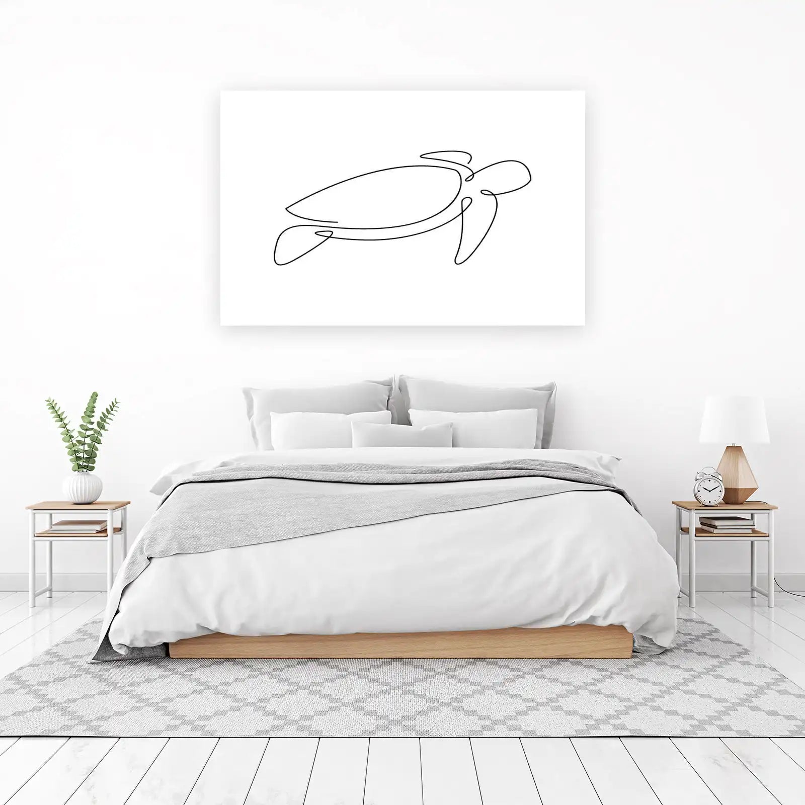 Minimalist Turtle Line Art Wall Art