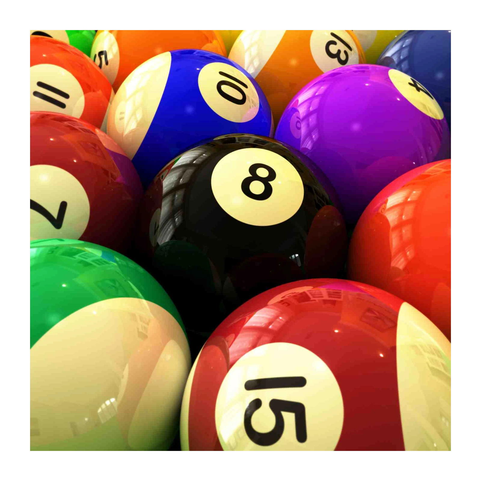 Vibrant Pool Balls Abstract Wall Art
