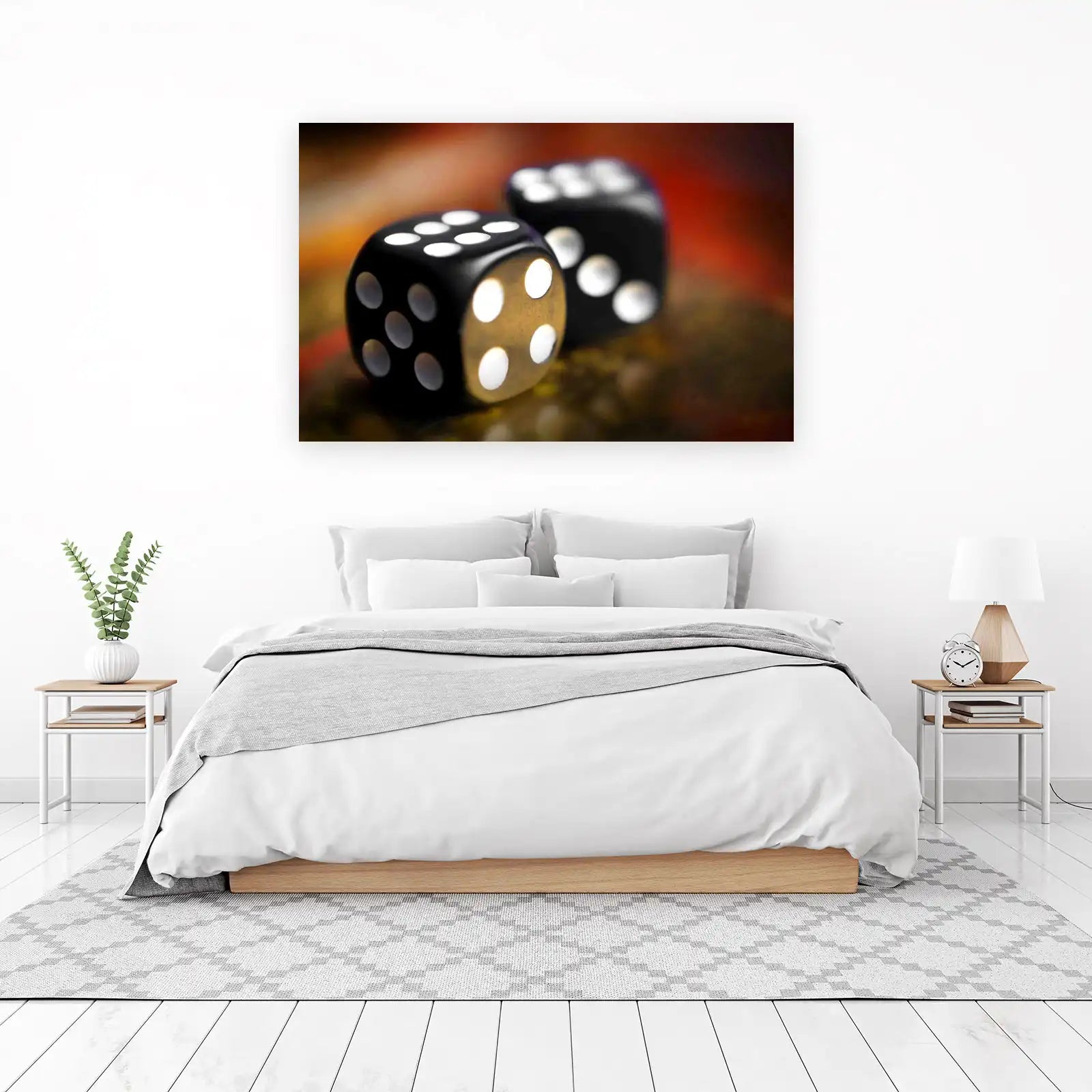 Lucky Black Dice Wall Art Wall Art