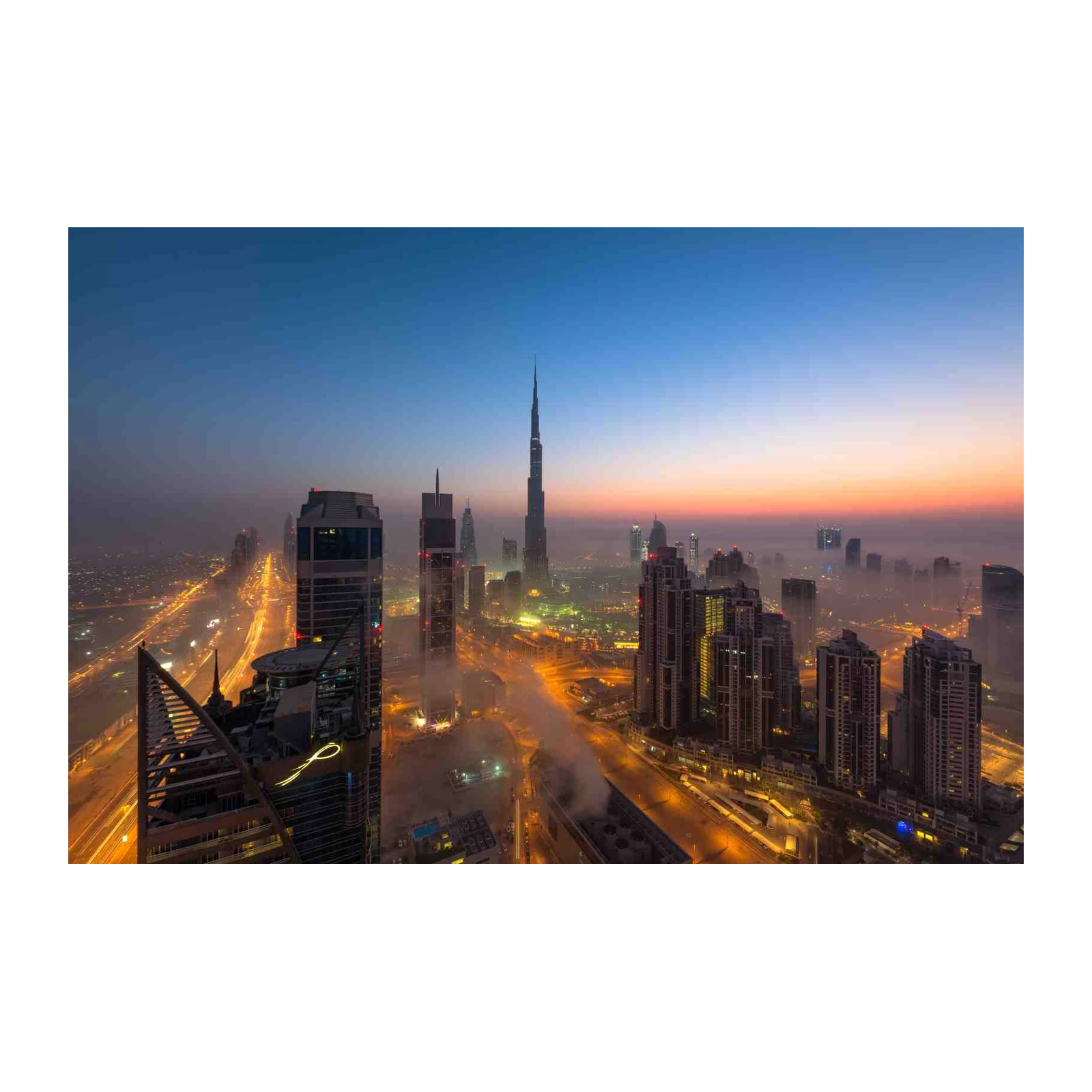 Dubai Skyline Wall Art - Cityscape Art for Modern Homes