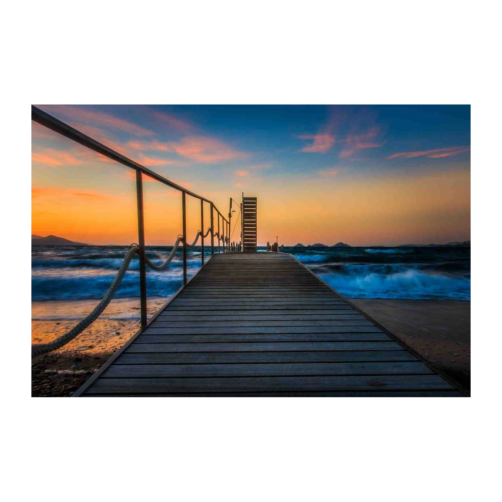 Ocean Sunset Pier Wall Art - Beach Wall Art