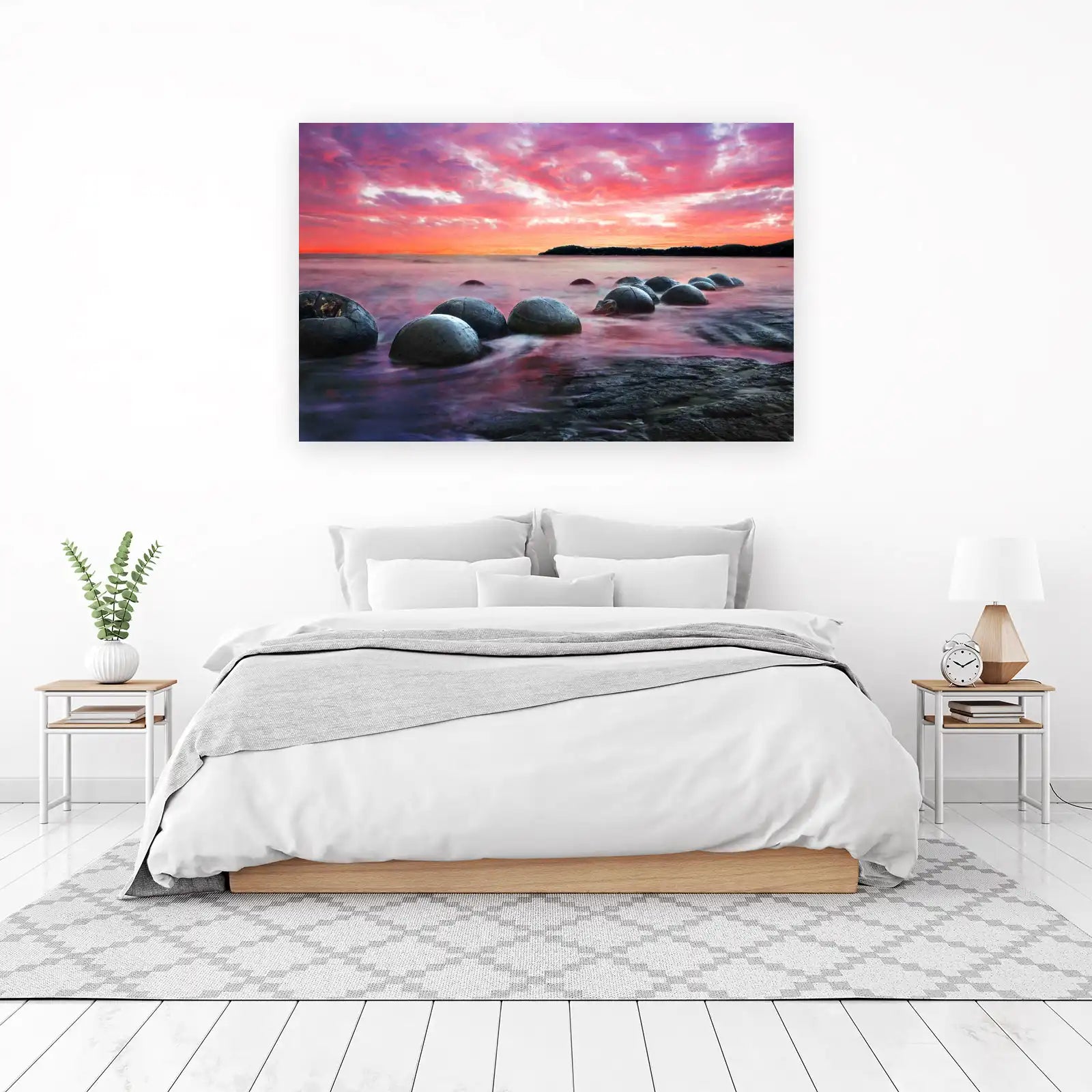Mystical Moeraki Boulders Sunset Wall Art