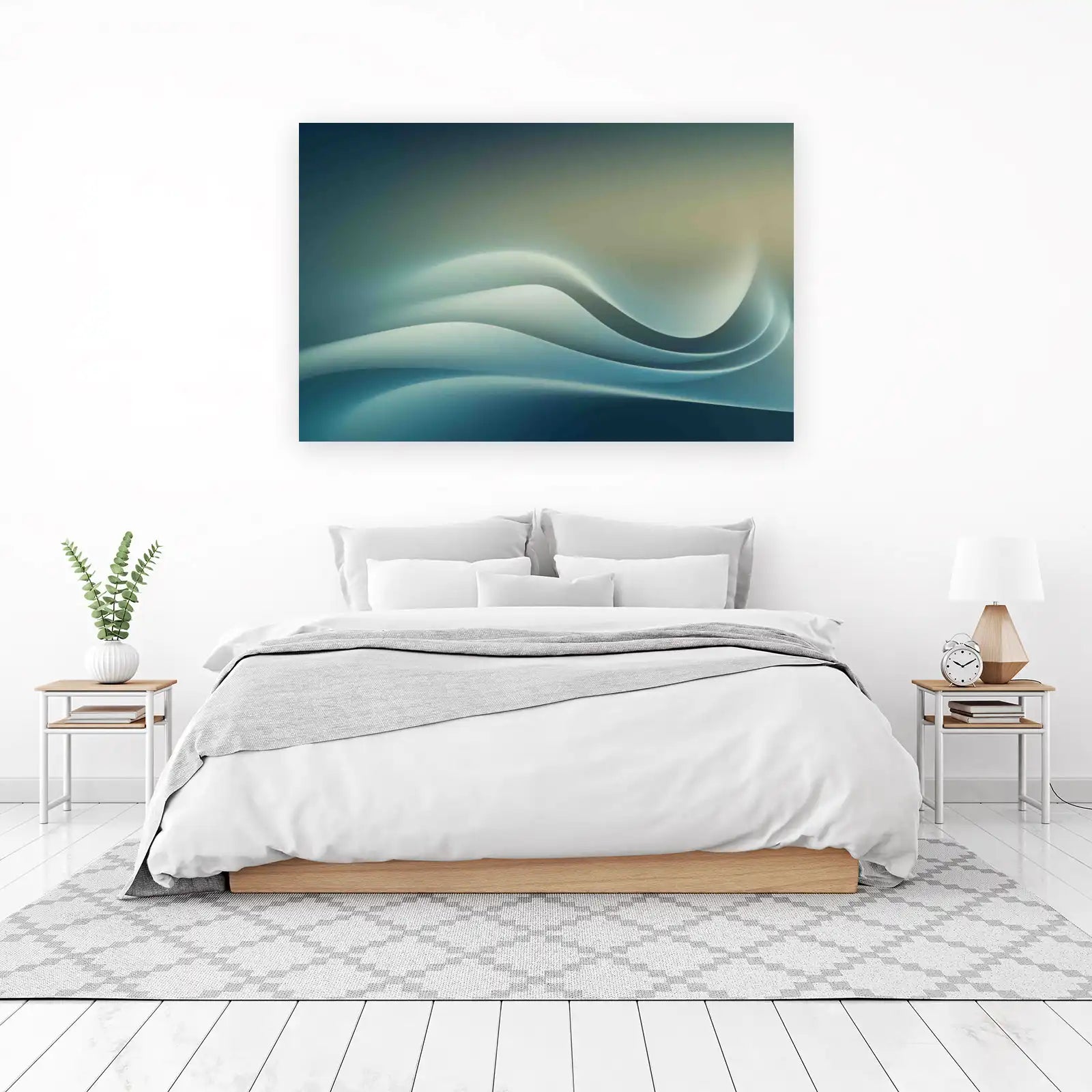 Serene Ocean Waves Abstract Wall Art