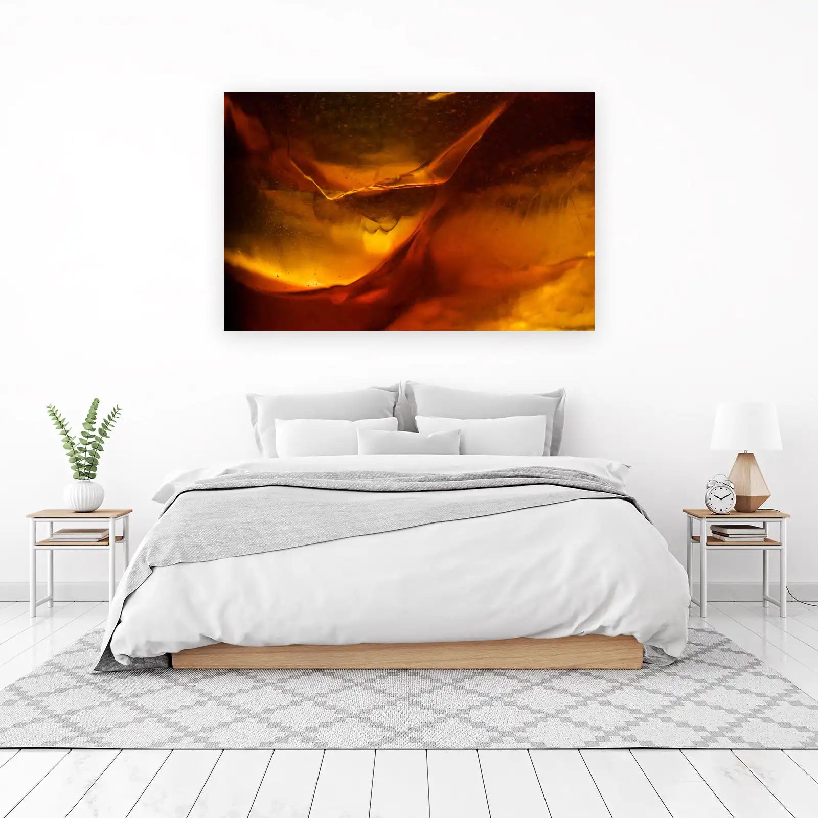 Amber Abstract Texture Wall Art