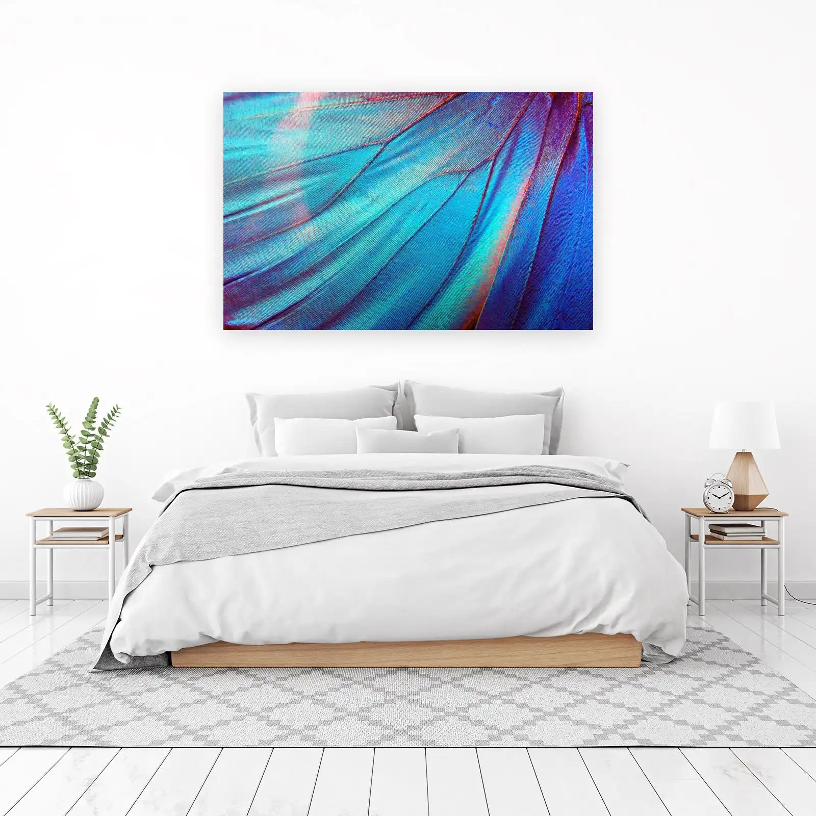 Blue Morpho Butterfly Wing Macro Wall Art