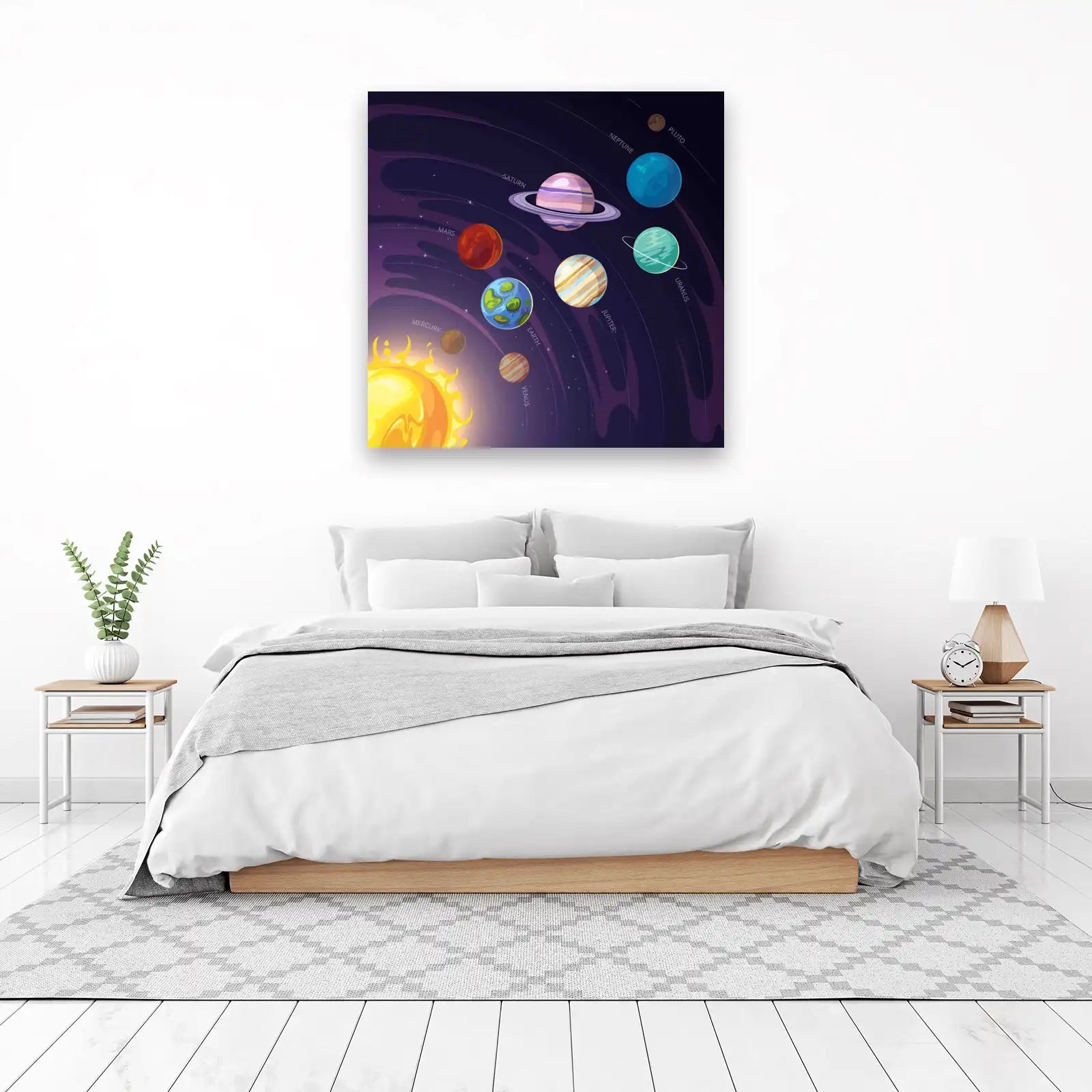 Vibrant Solar System Planets Wall Art
