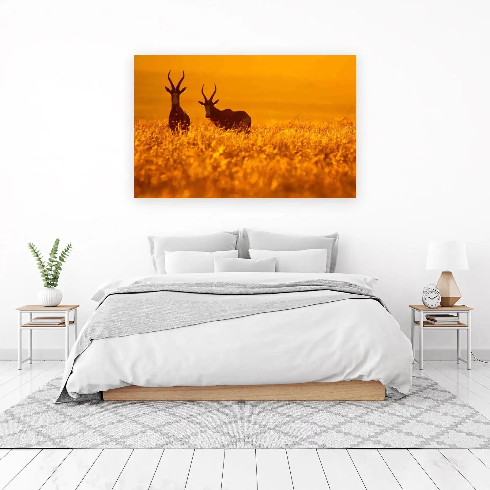 Golden Hour Blesbok Wildlife Wall Art