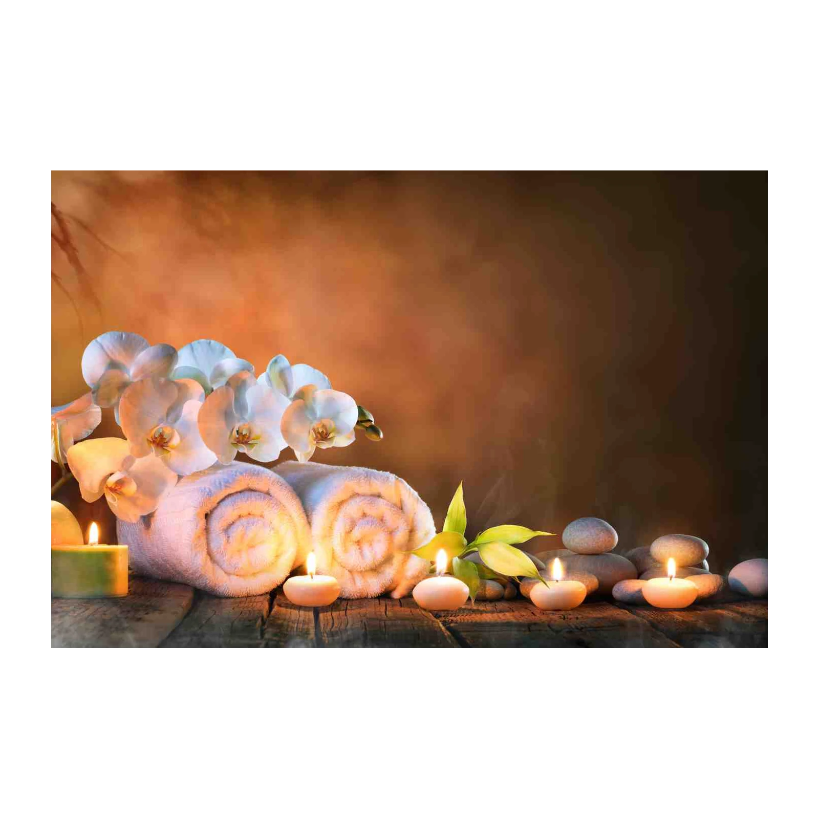 Serene Orchid Spa & Candle Wall Art