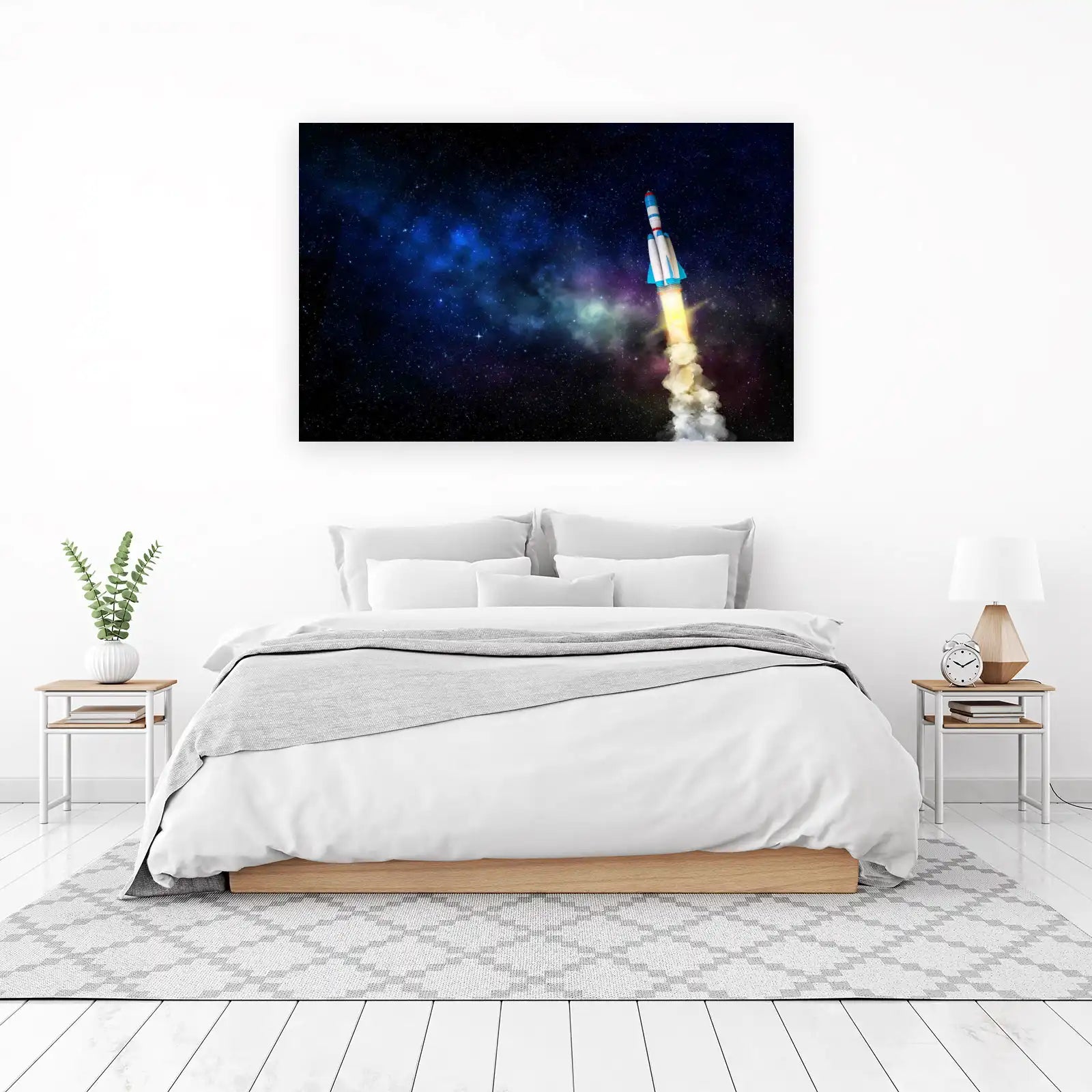 Rocket Launch Galaxy Wall Art