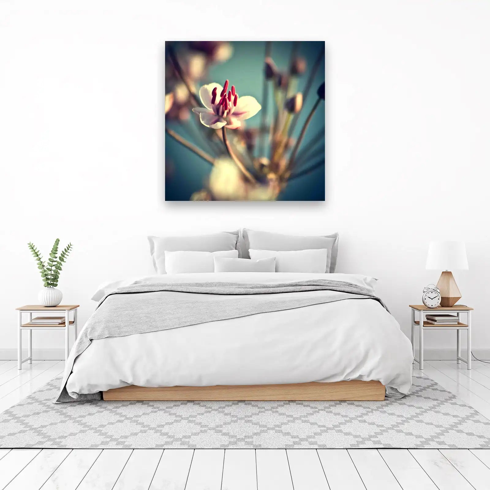 Delicate Red Bud Flower Nature Wall Art