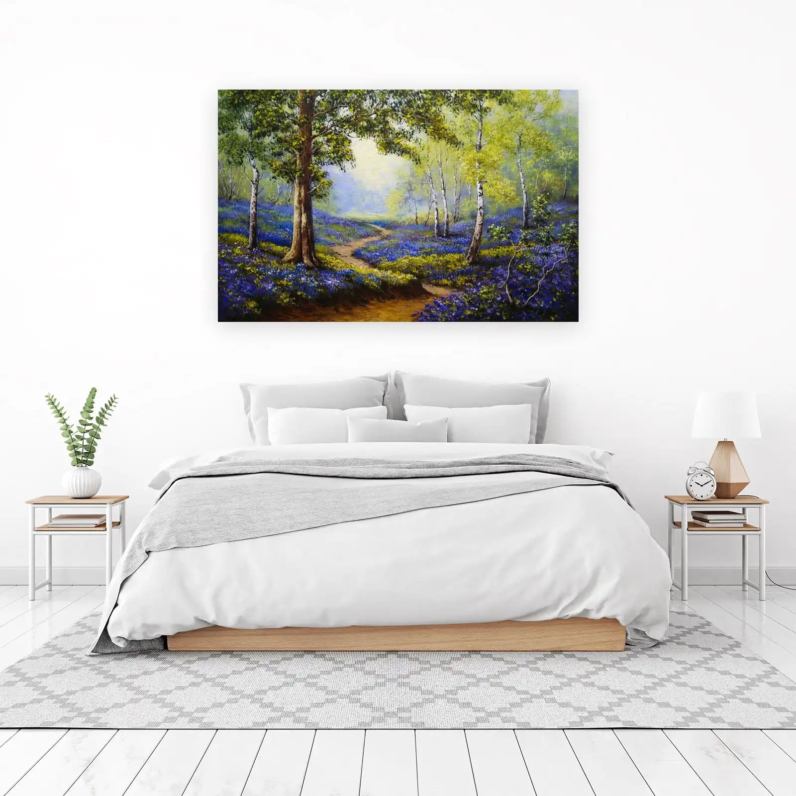Enchanting Forest Path Bluebells Wall Art