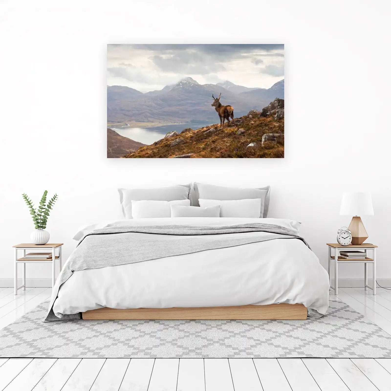 Majestic Stag Scottish Highlands Landscape Wall Art