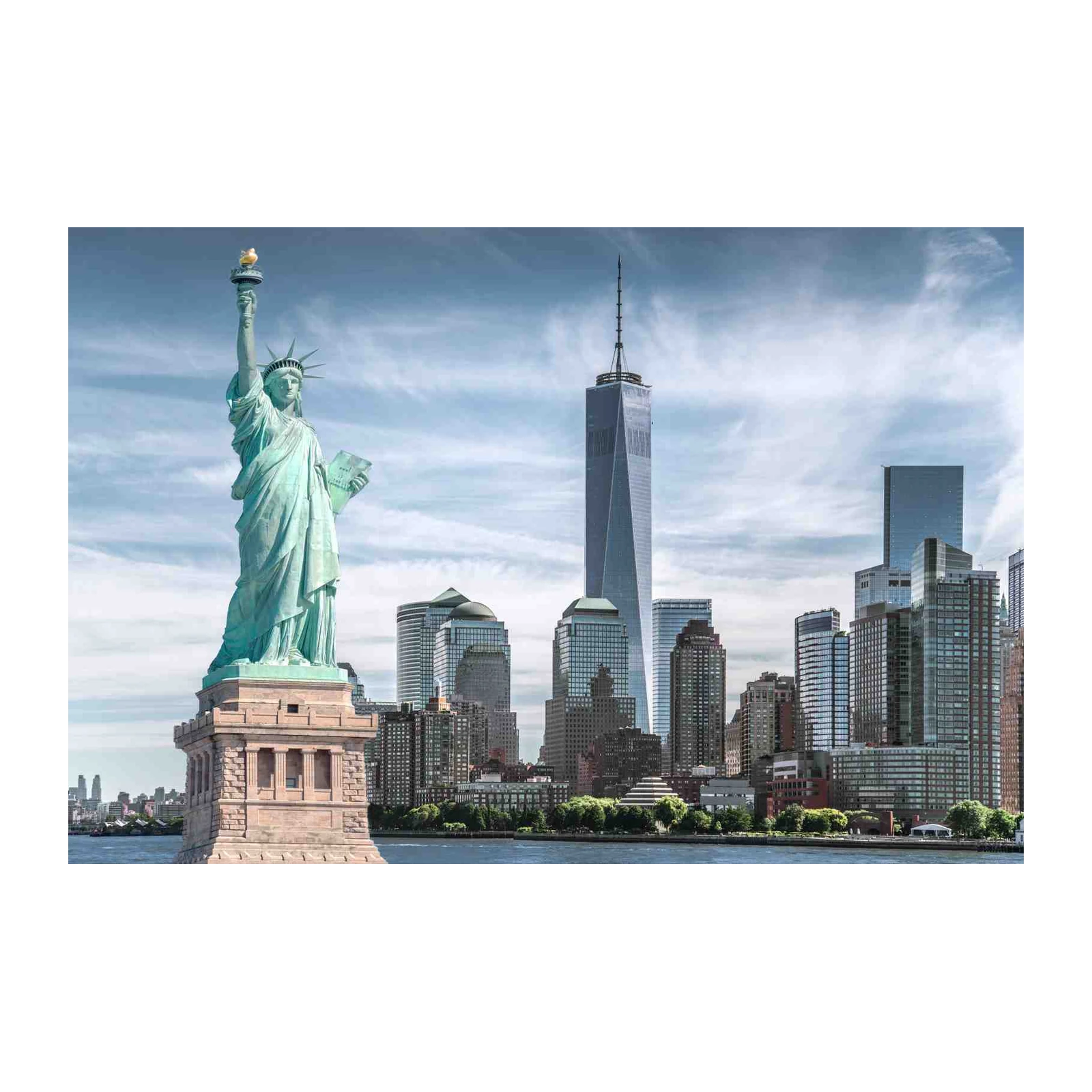 Iconic Statue of Liberty NYC Skyline Wall Art