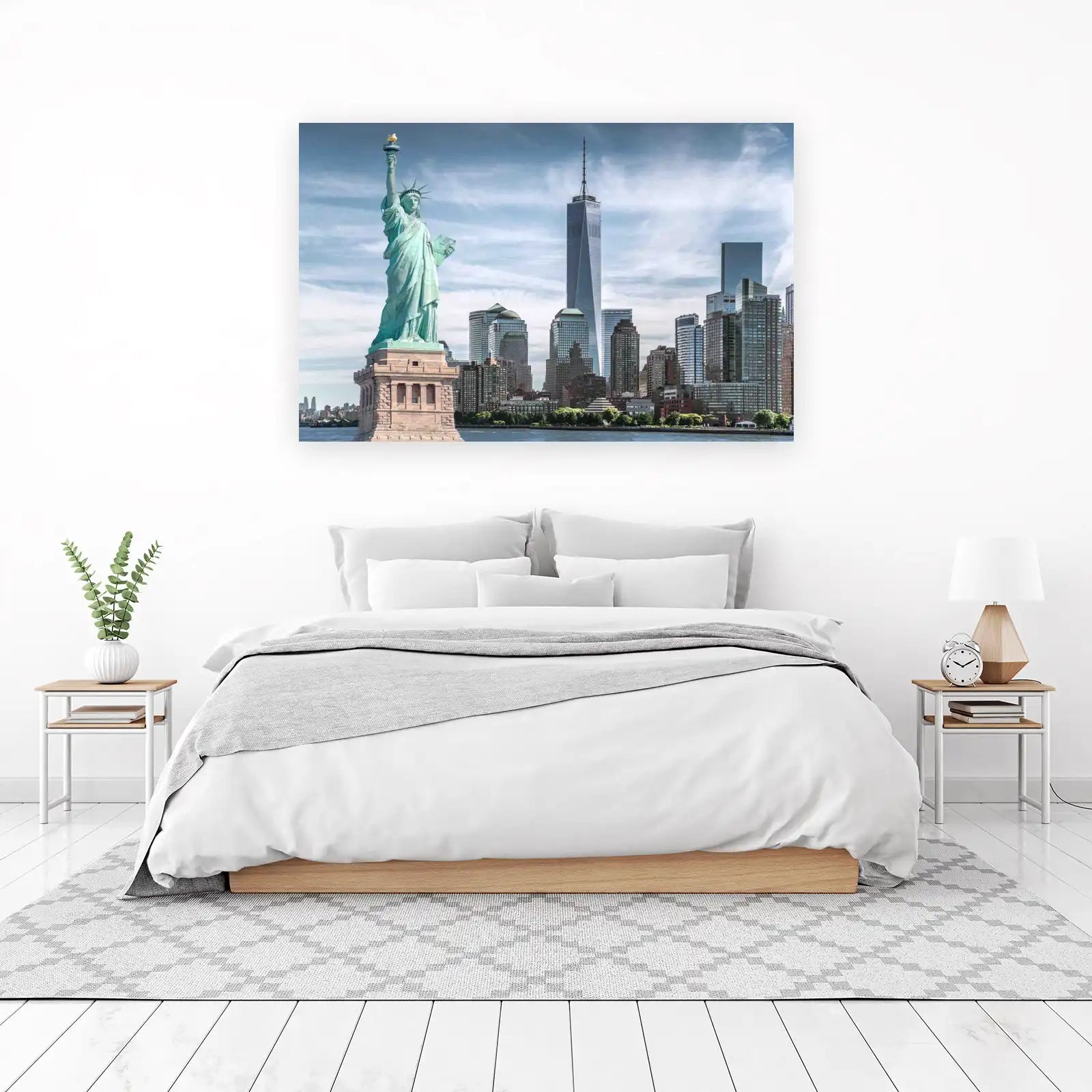 Iconic Statue of Liberty NYC Skyline Wall Art