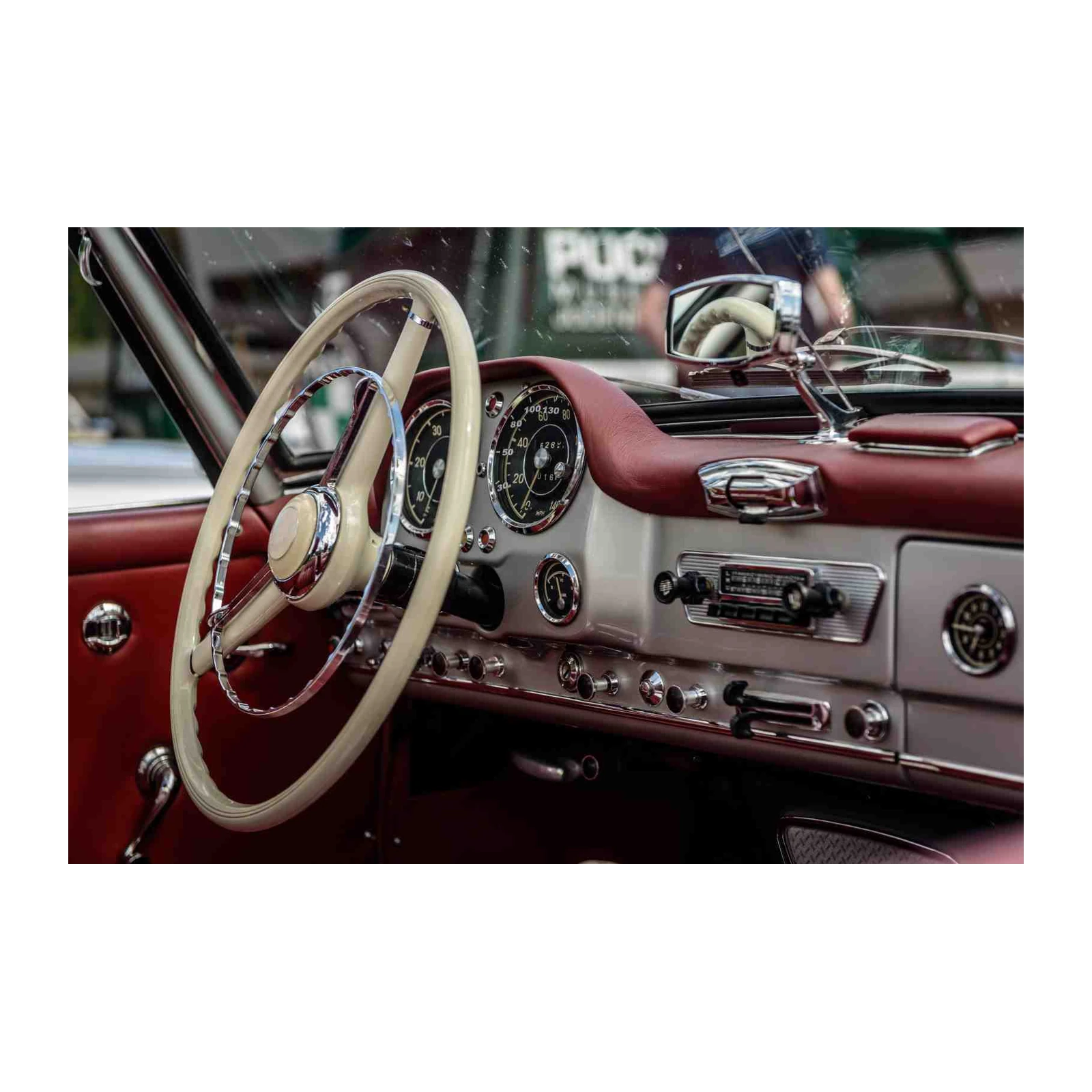 Vintage Car Dashboard Luxury Wall Art