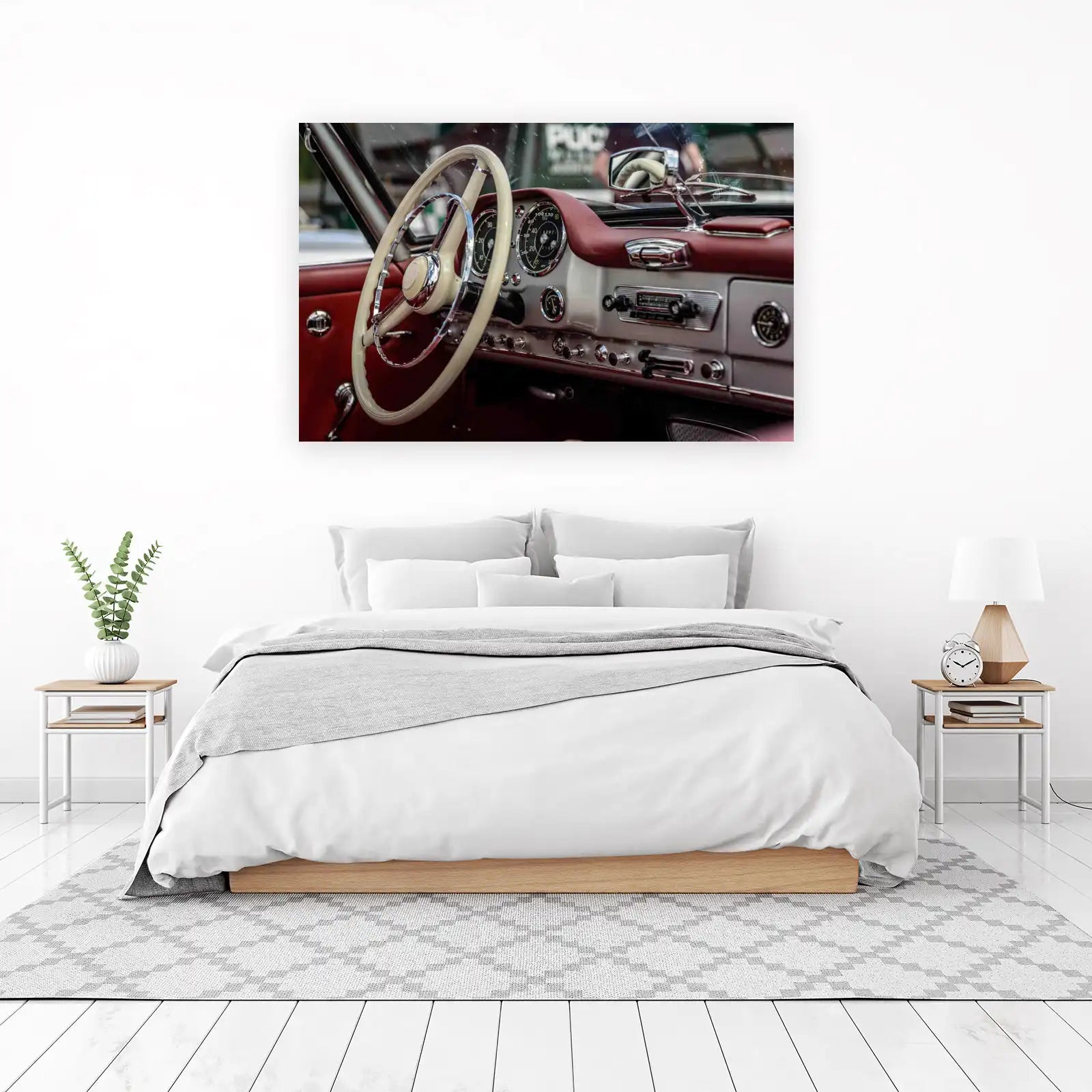 Vintage Car Dashboard Luxury Wall Art