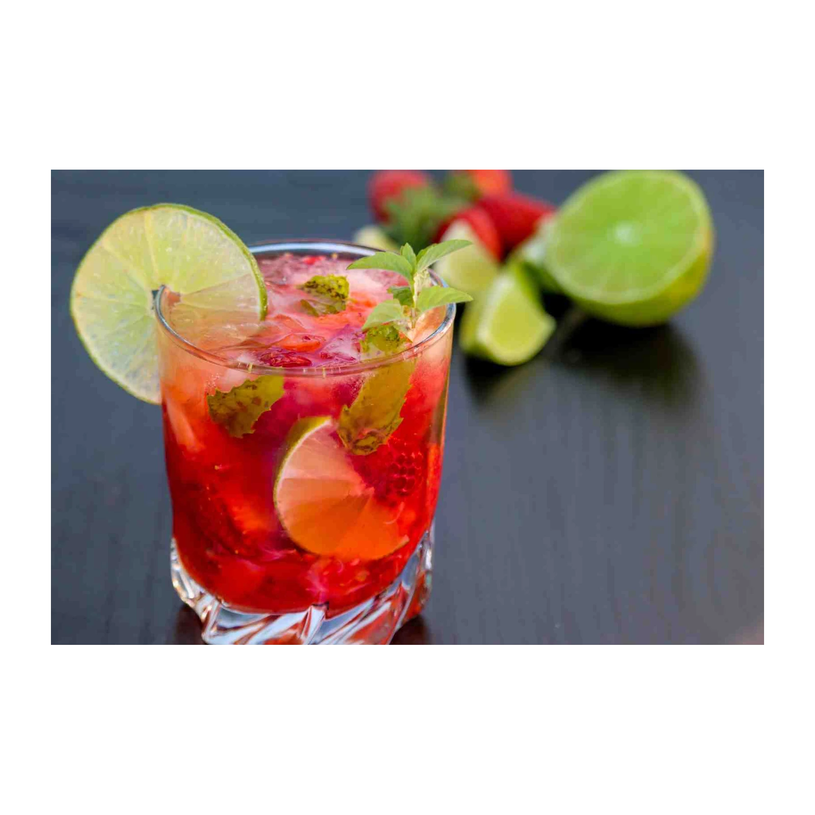 Refreshing Strawberry Mojito Drink Wall Art