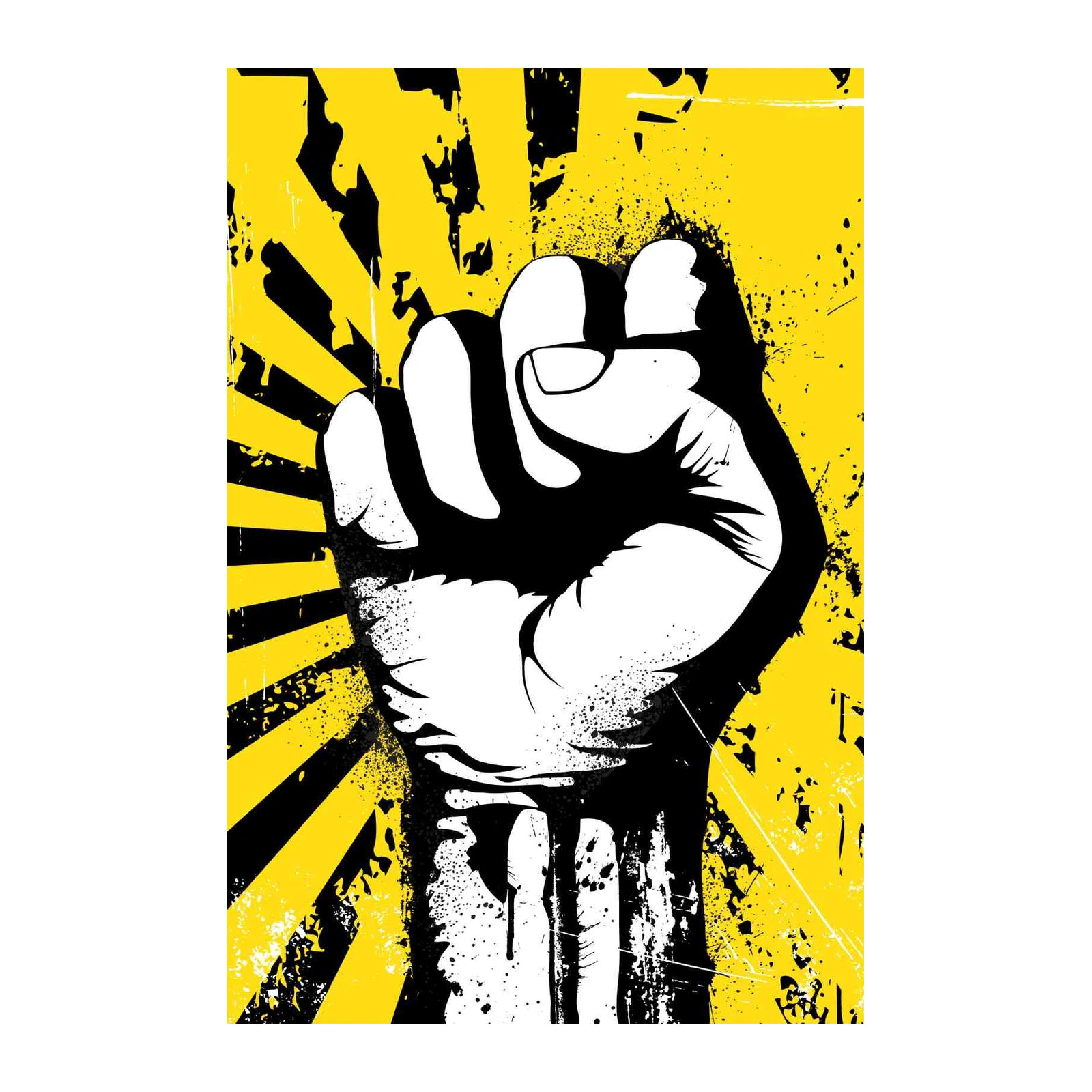Bold Fist Power Motivational Wall Art