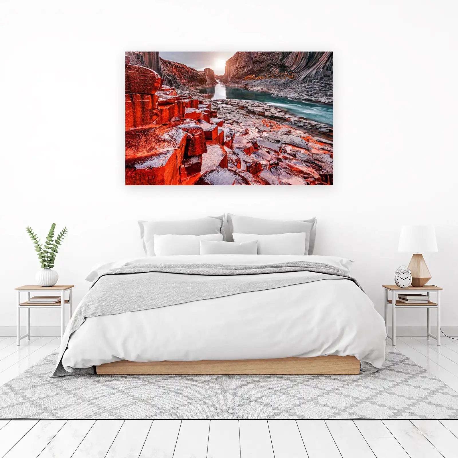 Dramatic Red Rocks River Canyon Wall Art