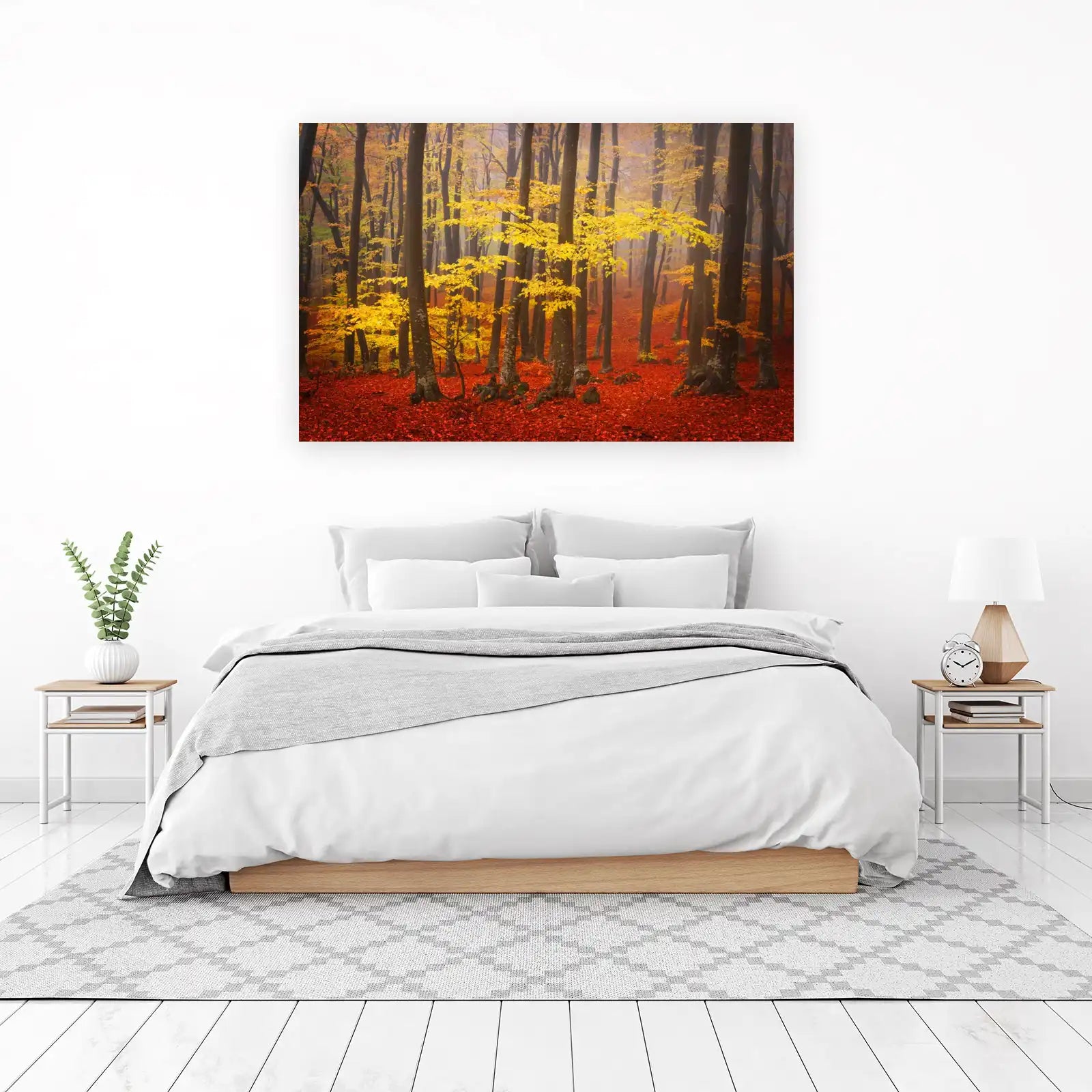 Golden Autumn Forest Path Wall Art