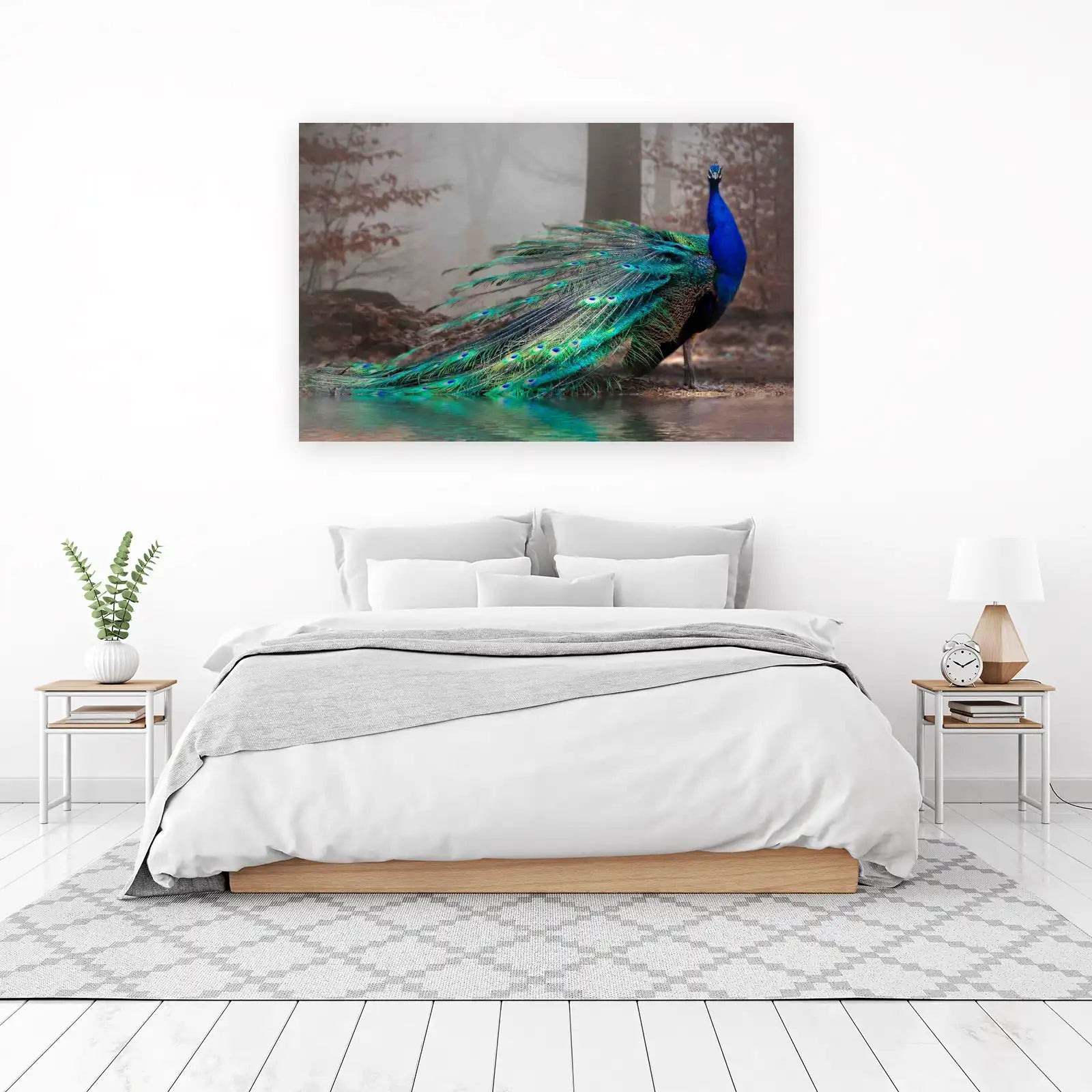 Majestic Peacock Serenity Wall Art