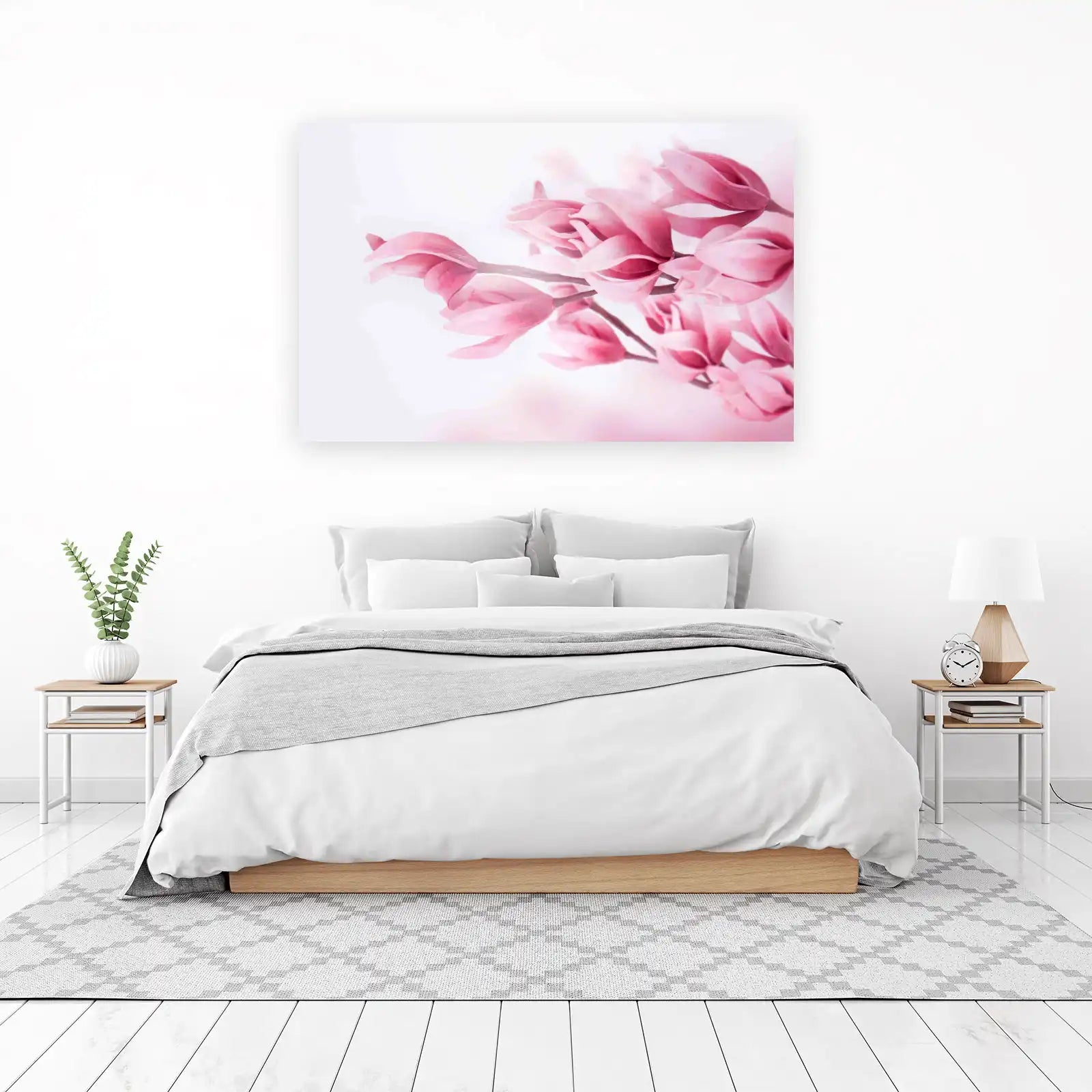 Blush Pink Magnolia Blossoms Wall Art
